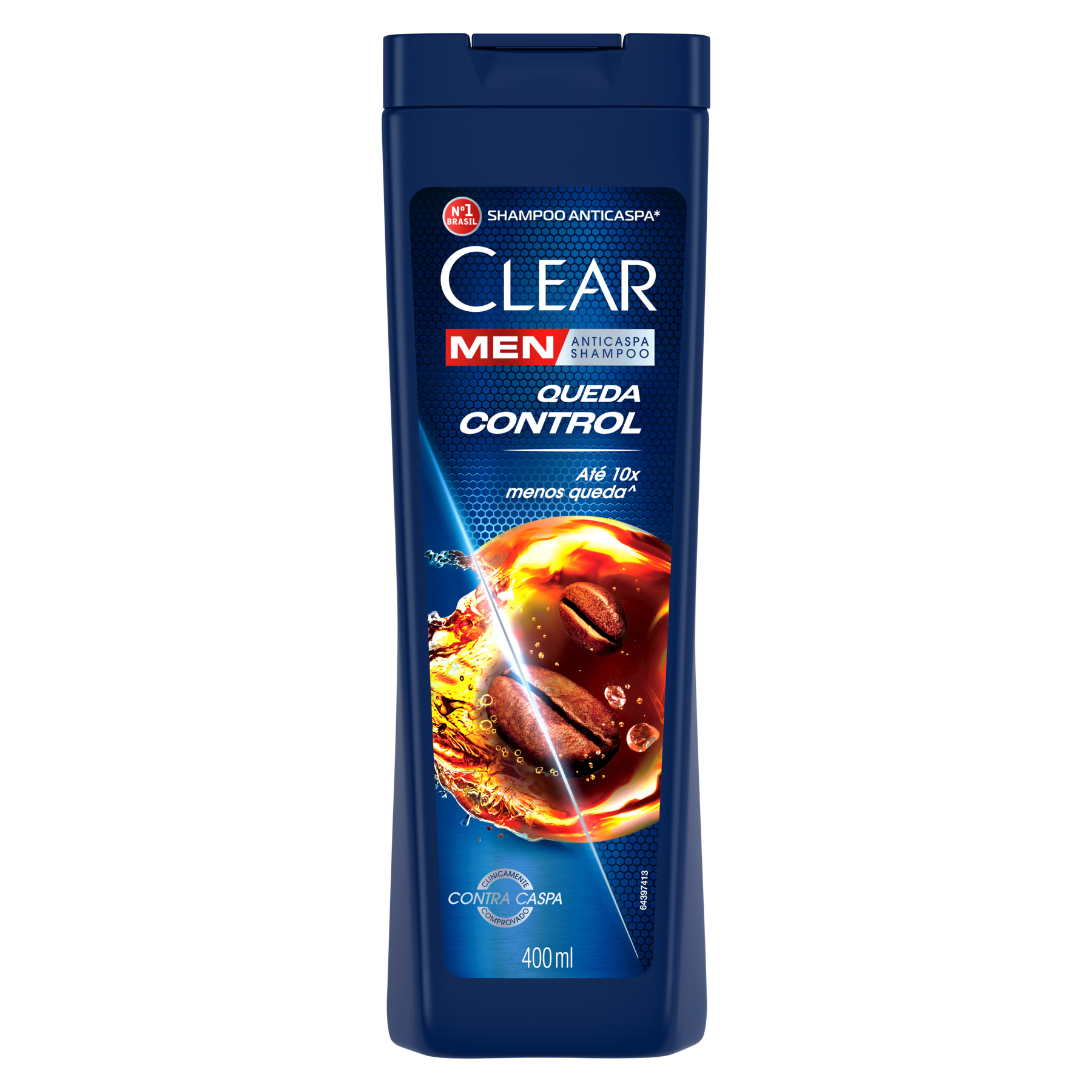 Shampoo Anticaspa Clear Men Queda Control Frasco 400ml