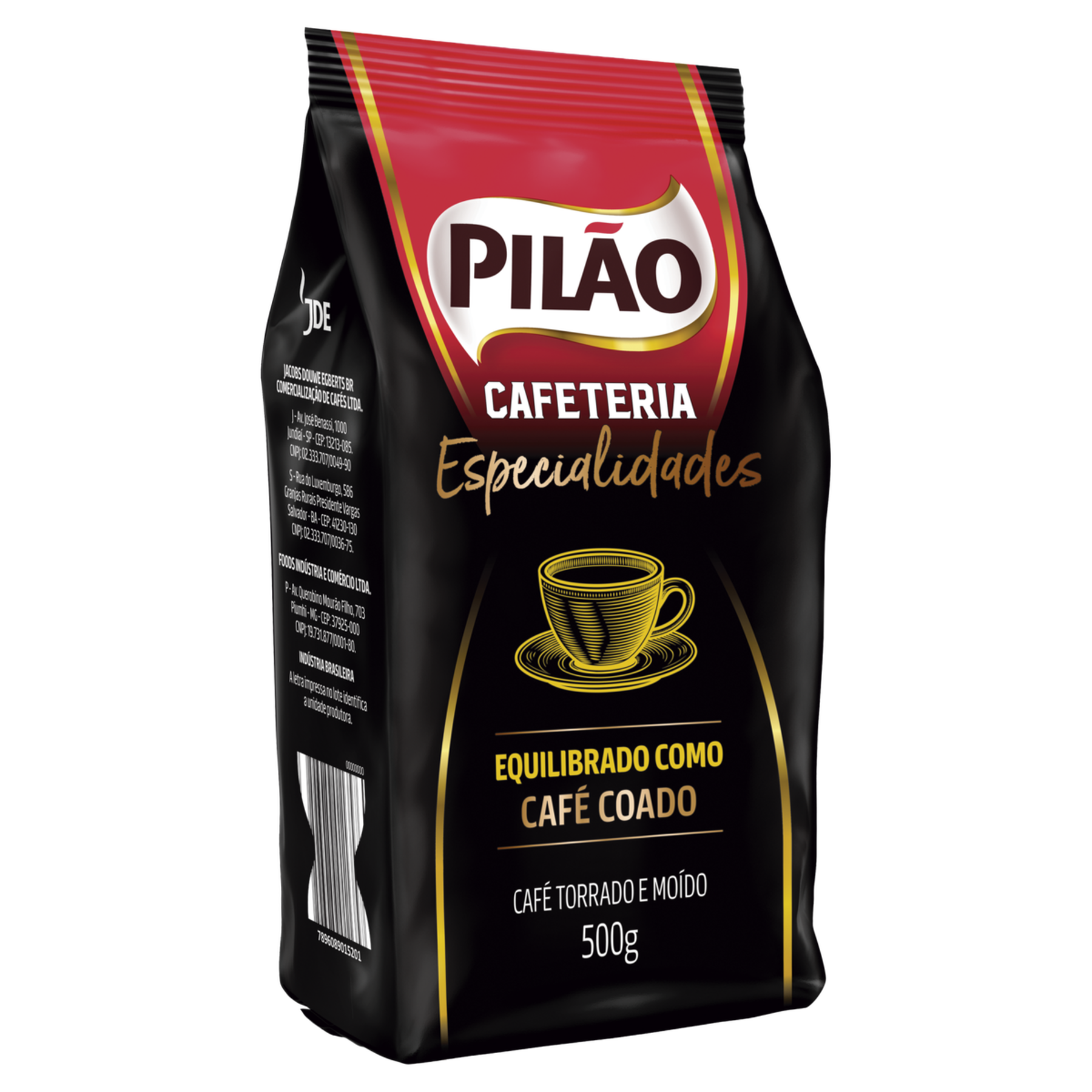 Caf&eacute; Torrado e Mo&iacute;do Coado Pil&atilde;o Cafeteria Especialidades Pacote 500g