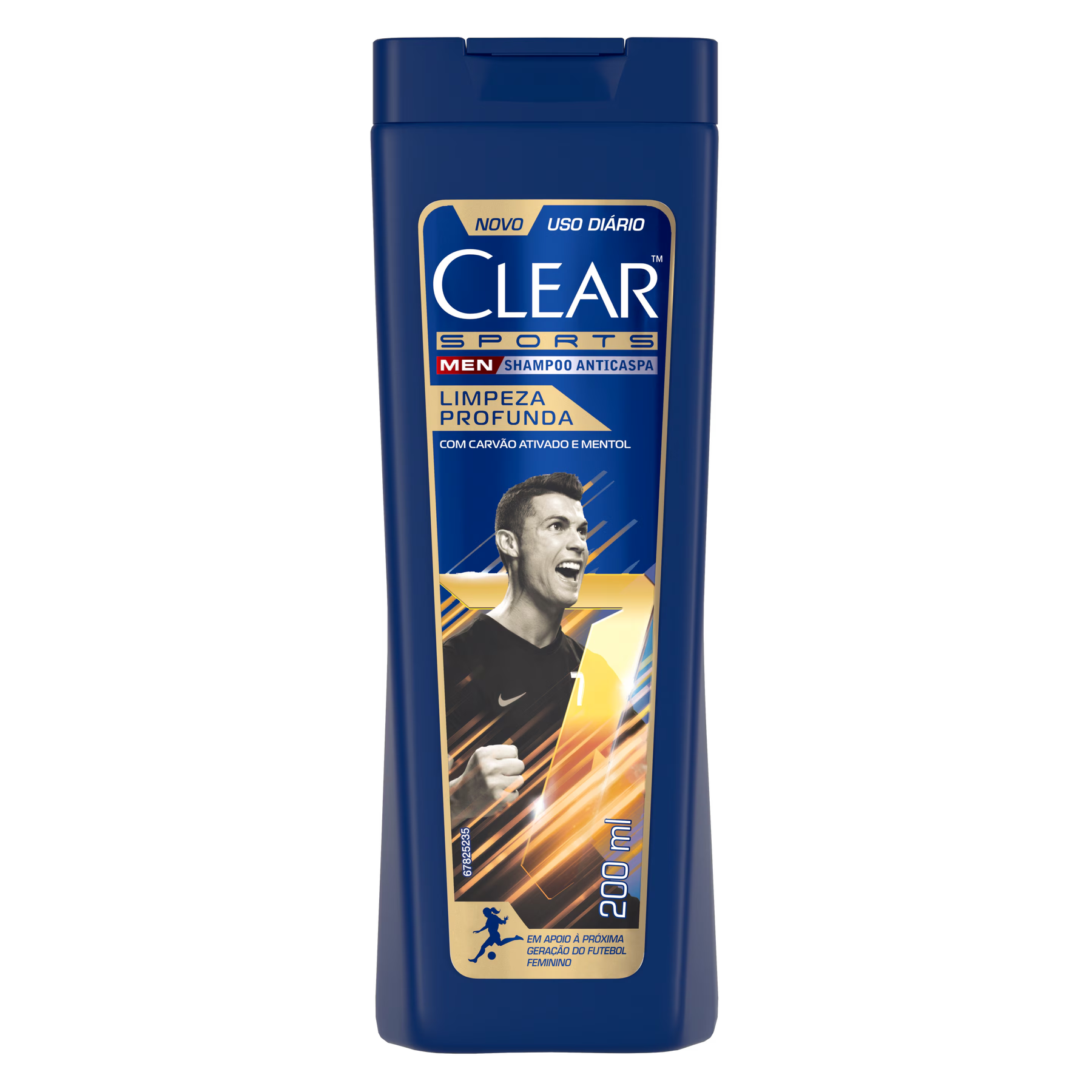 Shampoo Anticaspa Clear Men Sports Cristiano Ronaldo Limpeza Profunda 200ml