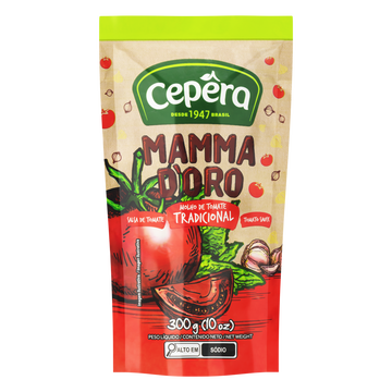Molho de Tomate Tradicional Mamma d'Oro Cepêra Sachê 300g