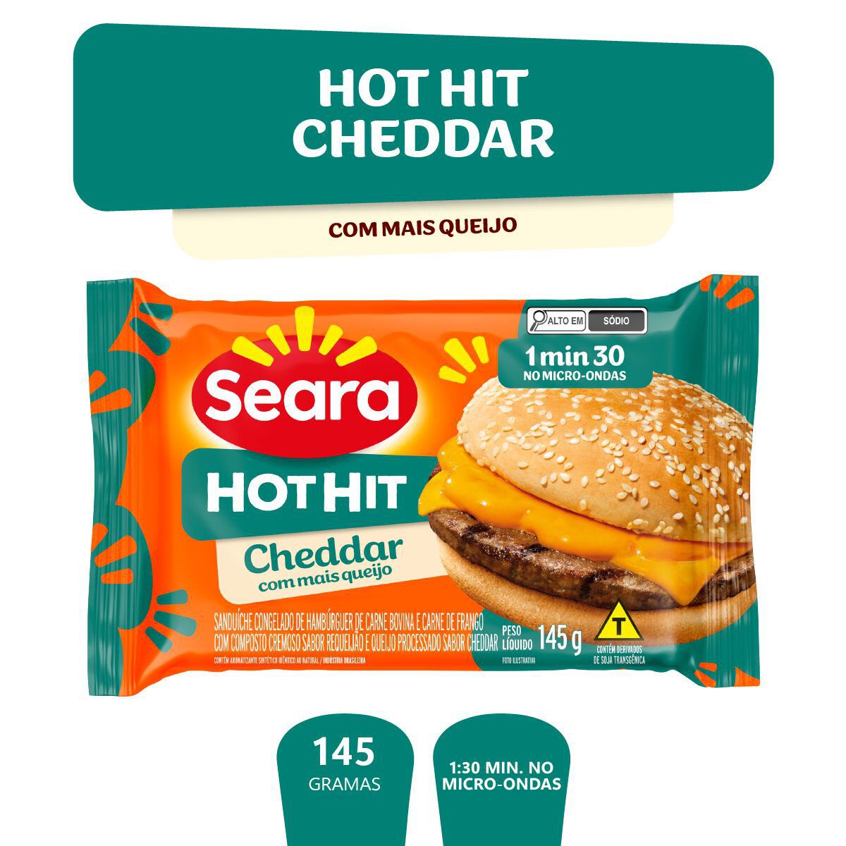 Hot Hit cheddar Seara 145g