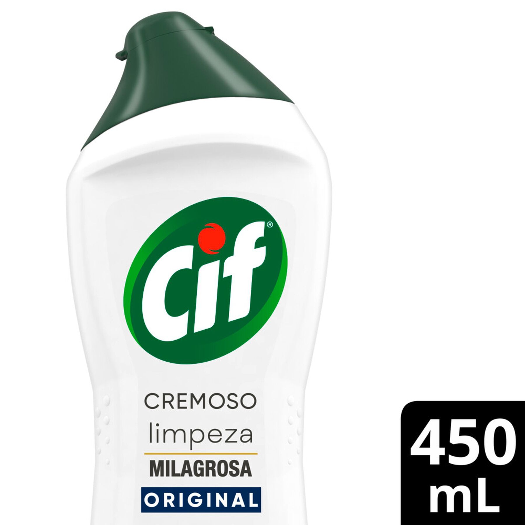 CIF Cremoso Limpeza Milagrosa produto de limpeza de casa milagroso CIF Original remove 100% da sujeira difícil sem esforço 450 ml