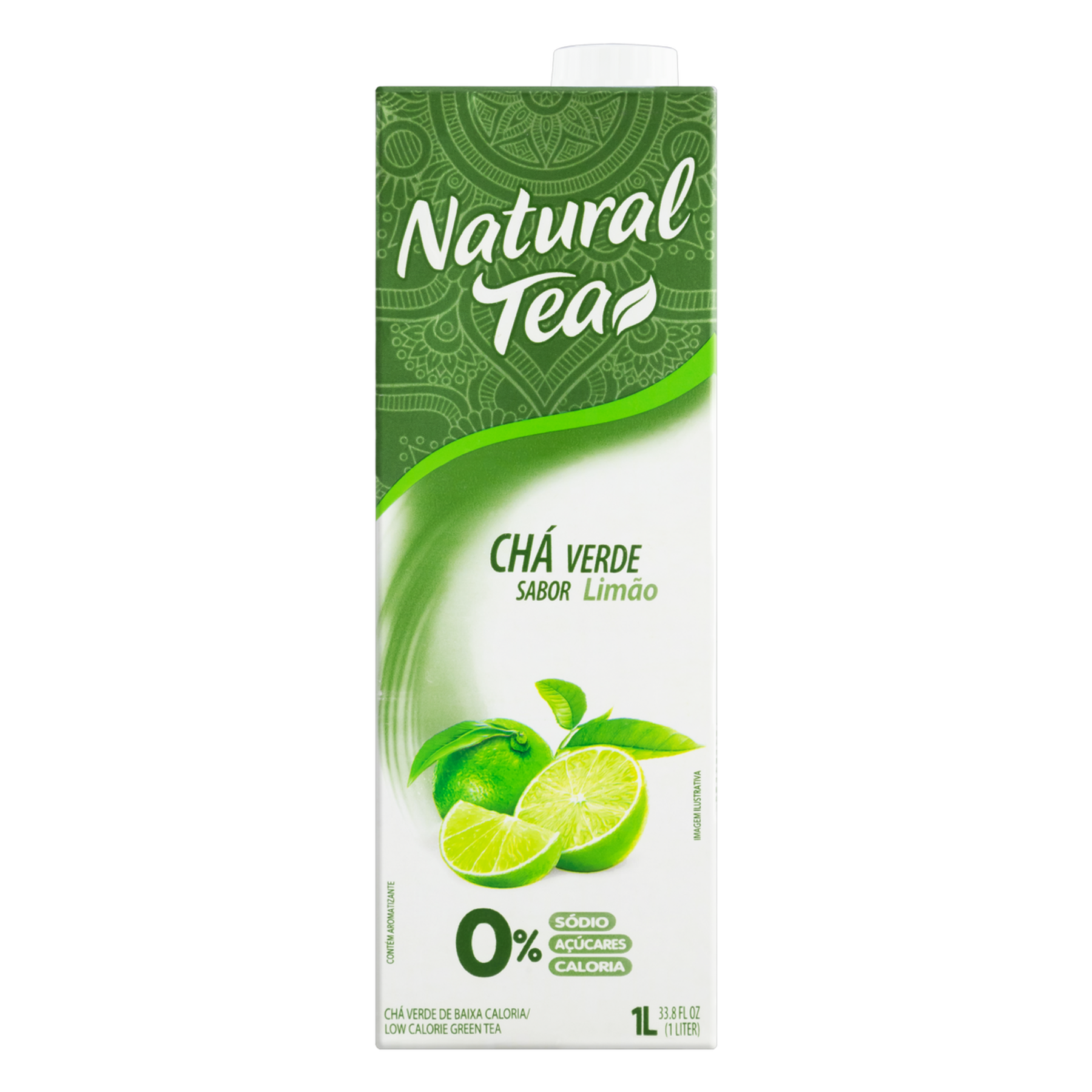 Ch&aacute; Verde Lim&atilde;o Zero A&ccedil;&uacute;car Natural Tea Caixa 1l