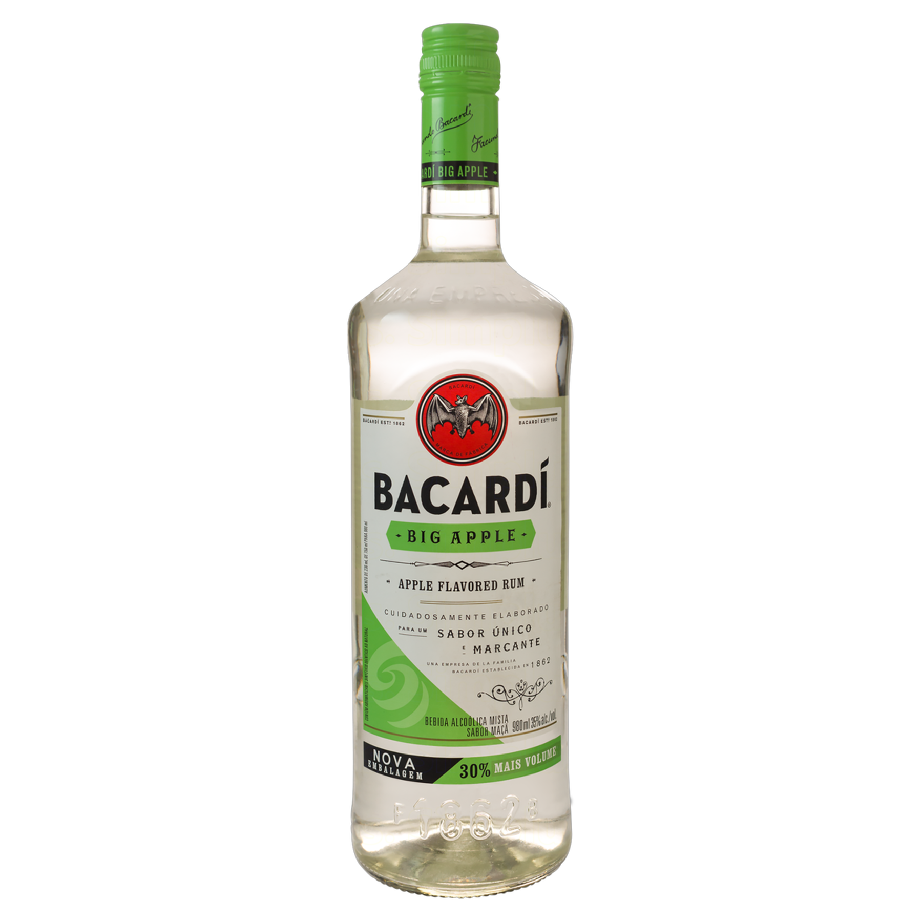 Rum Brasileiro Flavored Big Apple Bacardi Garrafa 980ml