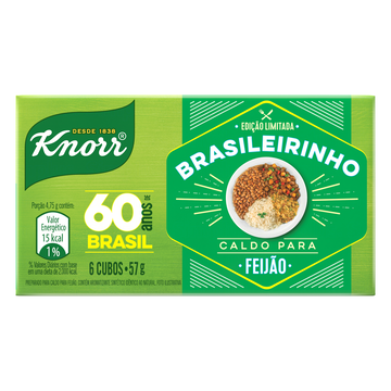 Caldo para Feijão Tablete Edição Limitada Brasileirinho Knorr Caixa 57g C/6 Unidades