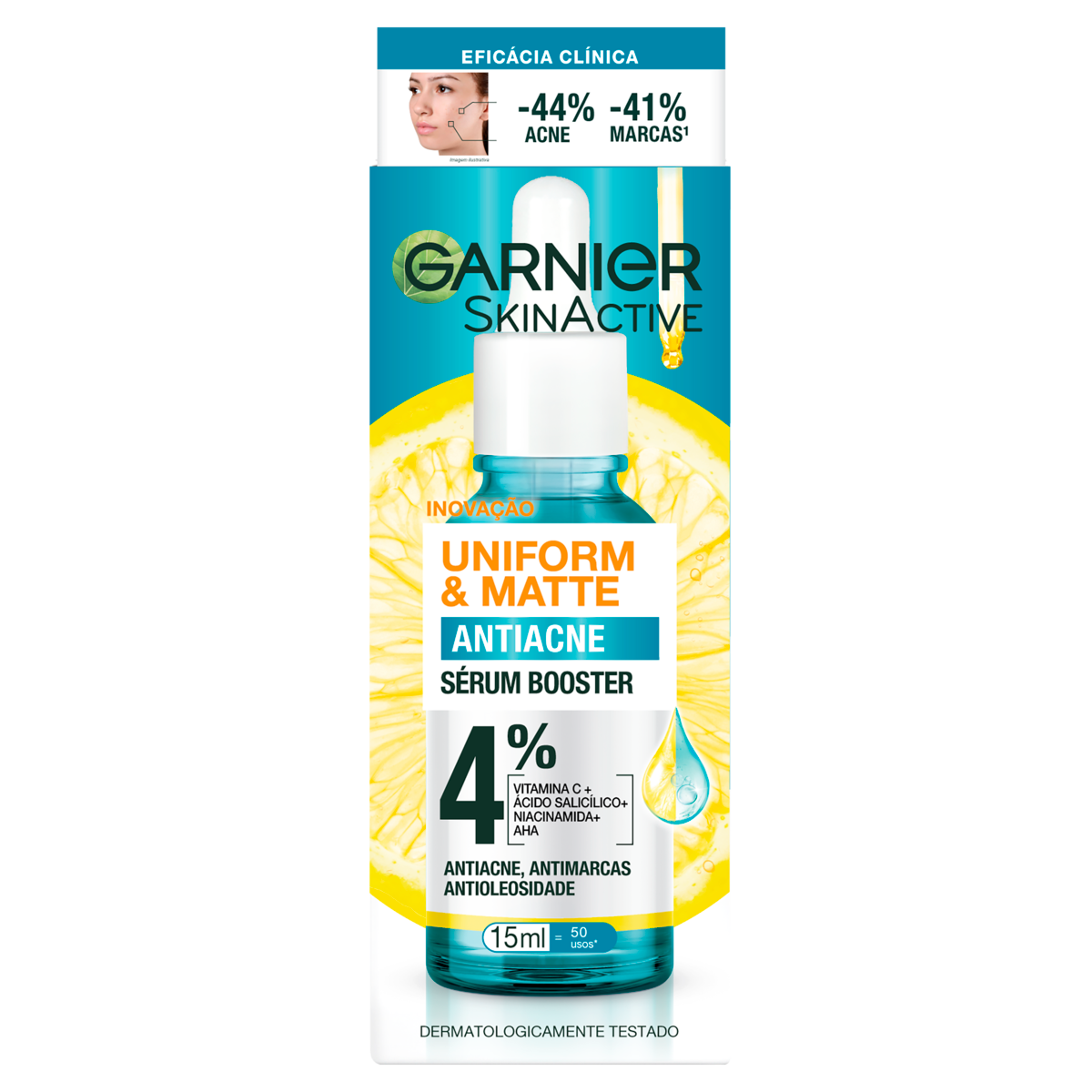 S&eacute;rum Booster Antiacne Uniform e Matte SkinActive Garnier Caixa 15ml