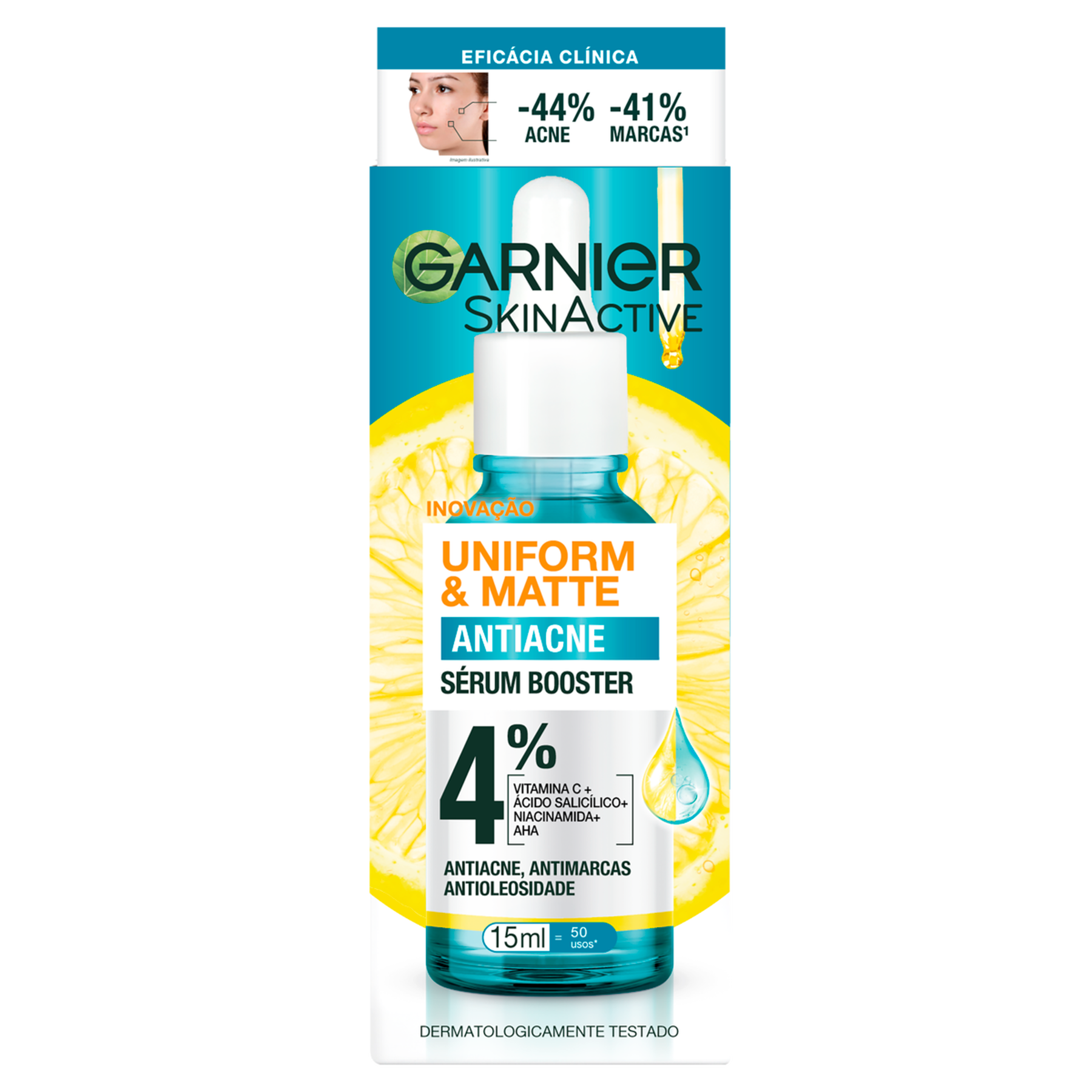 Sérum Booster Antiacne Uniform e Matte SkinActive Garnier Caixa 15ml