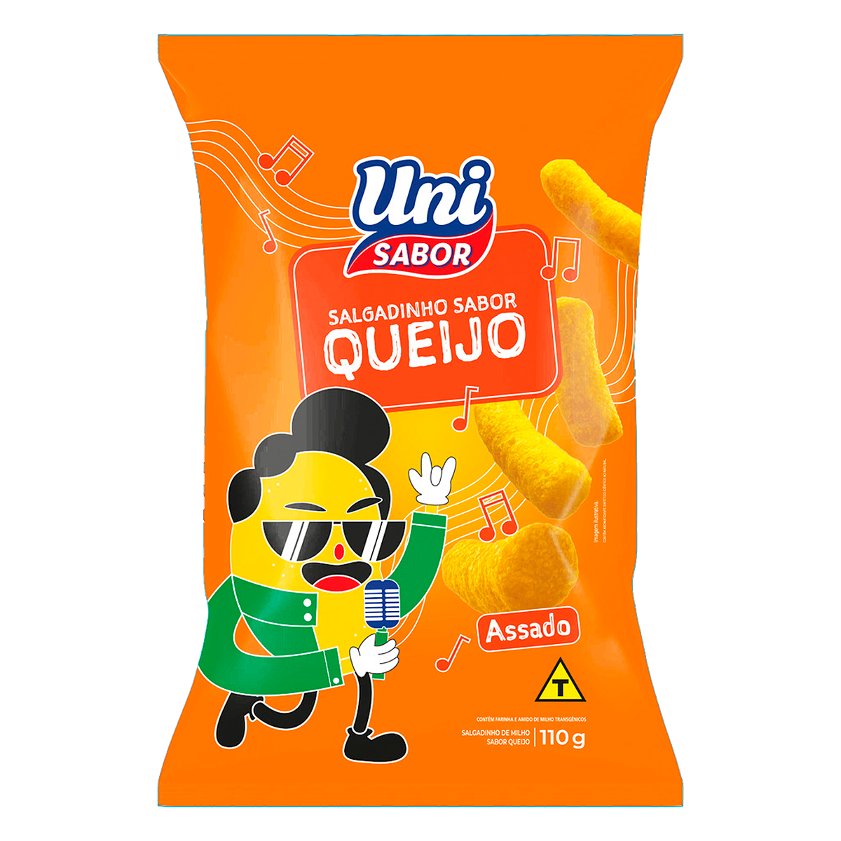 Salgadinho de Milho Queijo Uni Sabor Pacote 110g