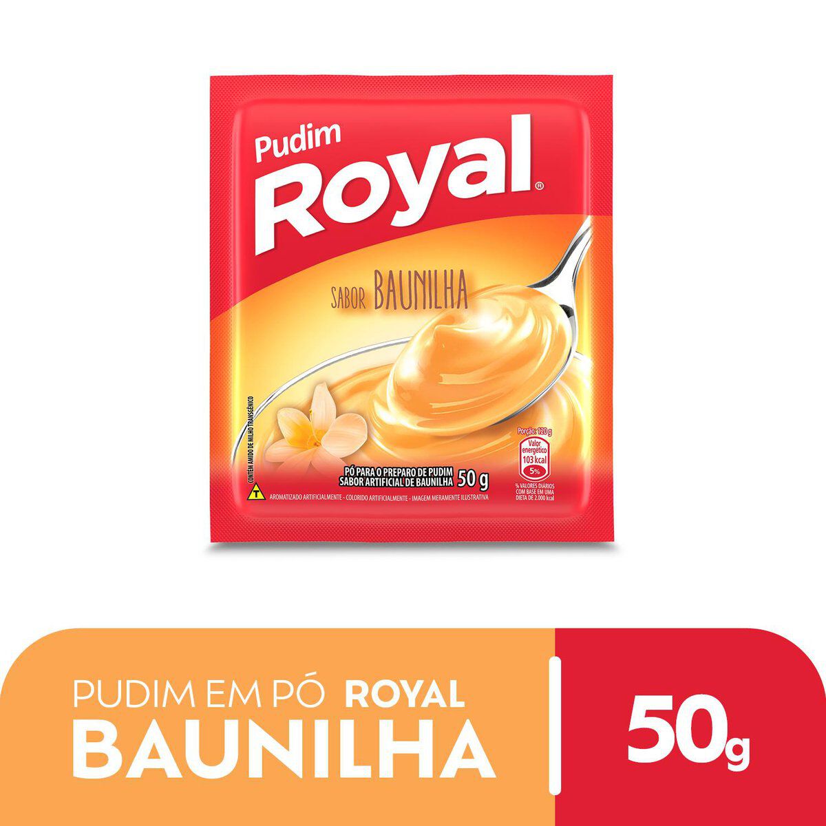 P&oacute; para Pudim Baunilha Royal Pacote 50g