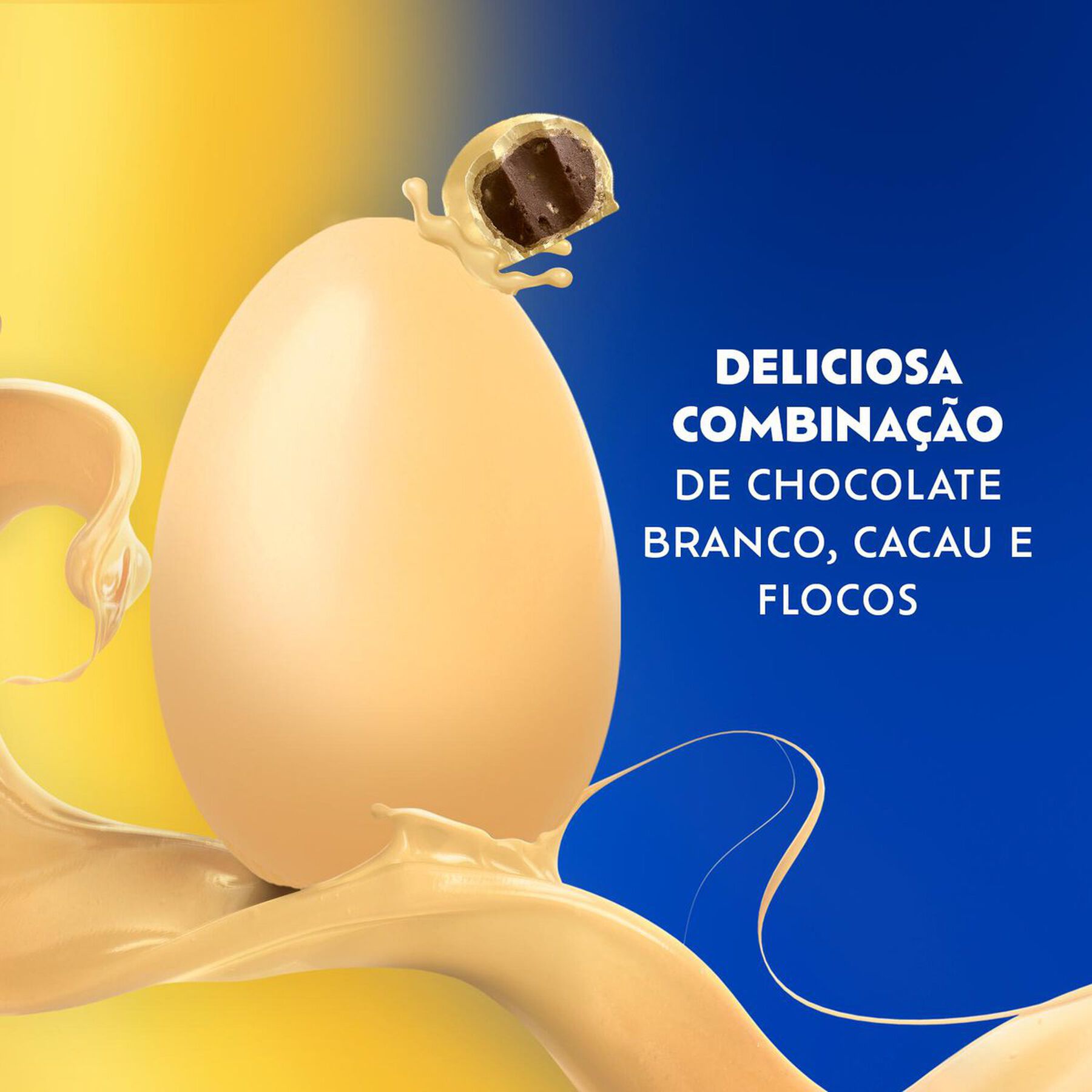 Ovo de P&aacute;scoa Branco Ouro Branco Lacta 359g