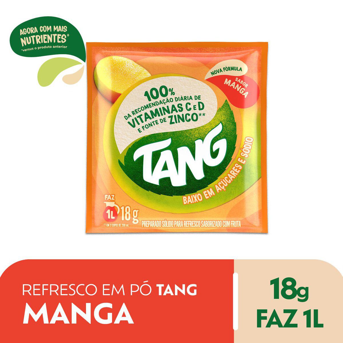 Refresco em P&oacute; Manga Tang Pacote 18g