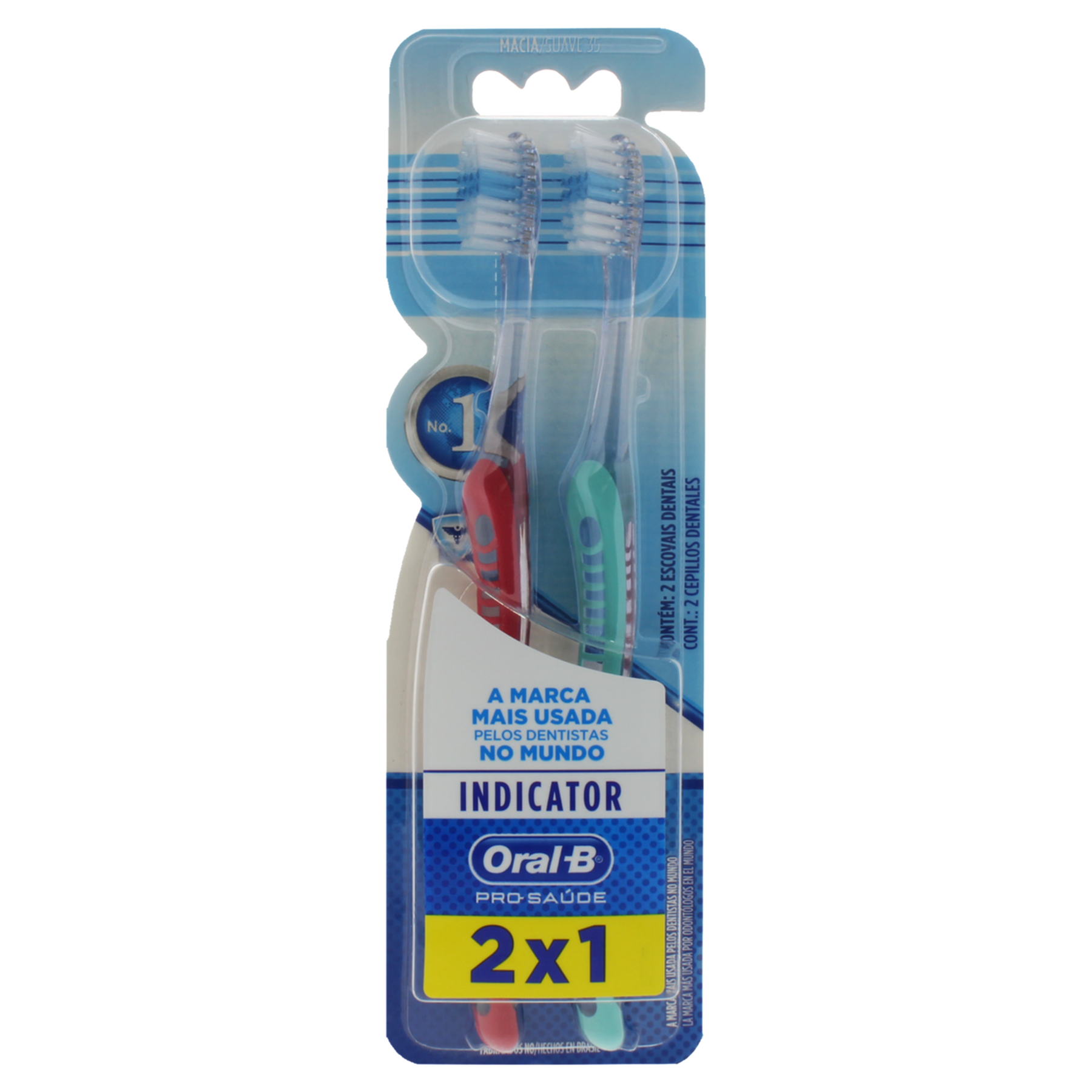Pack Escova Dental Macia 35 Oral-B Pro-Saúde Indicator 2 Unidades