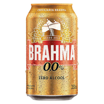 Cerveja Brahma Zero Lata 350ml