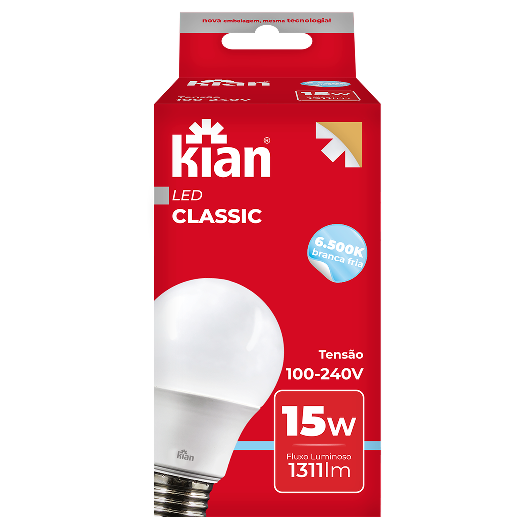 Lâmpada Led Classic 15w 6,5k Kian