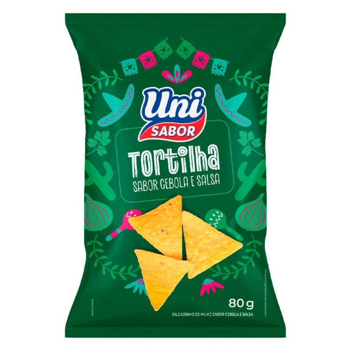 Tortilha Cebola e Salsa Uni Sabor Pacote 80g