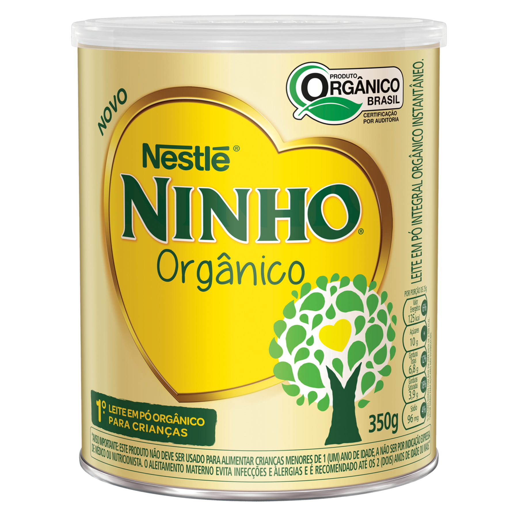 Leite em Pó Instantâneo Integral Orgânico Nestlé Ninho Lata 350g