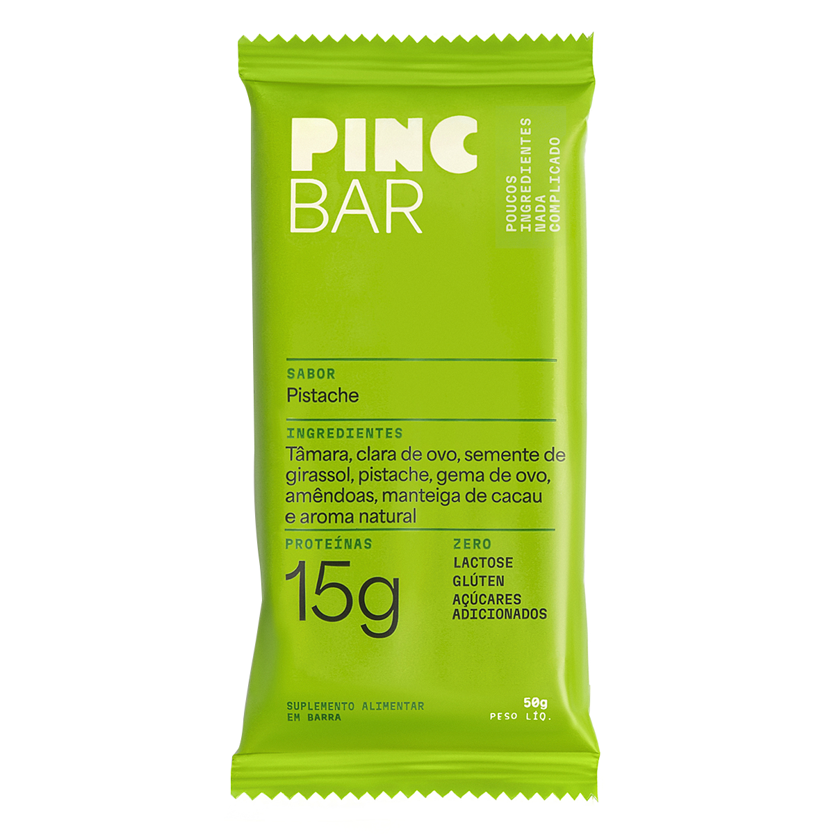 Barra de Prote&iacute;na 15g Pistache PincBar 50g