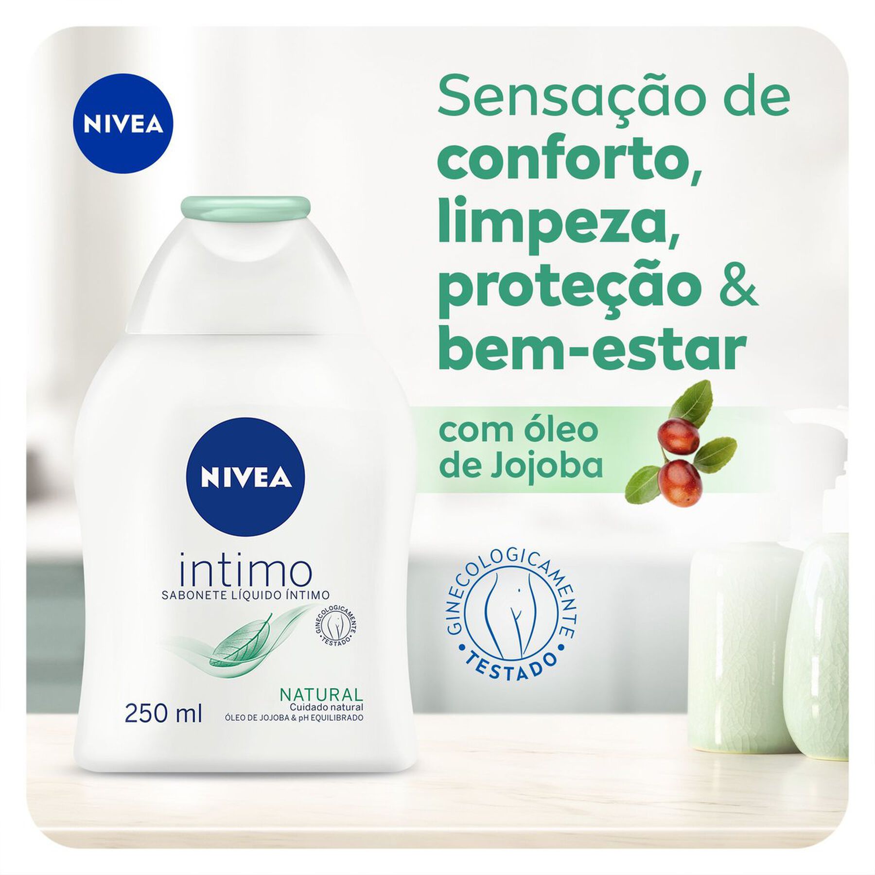 Sabonete Líquido Íntimo Natural Nivea Frasco 250ml