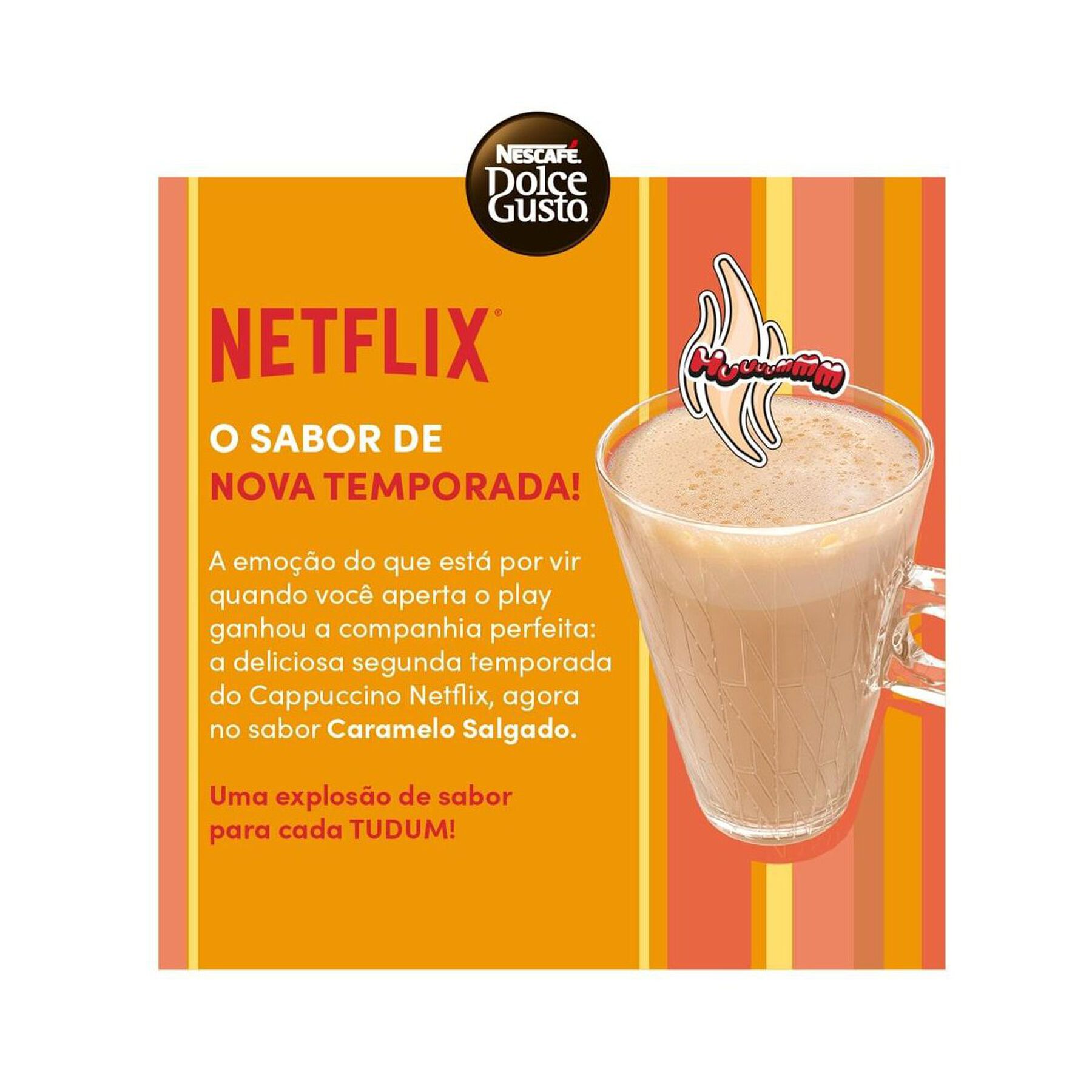 Cappuccino em Cápsula Caramelo Salgado Netflix Dolce Gusto Nescafé Caixa 175g