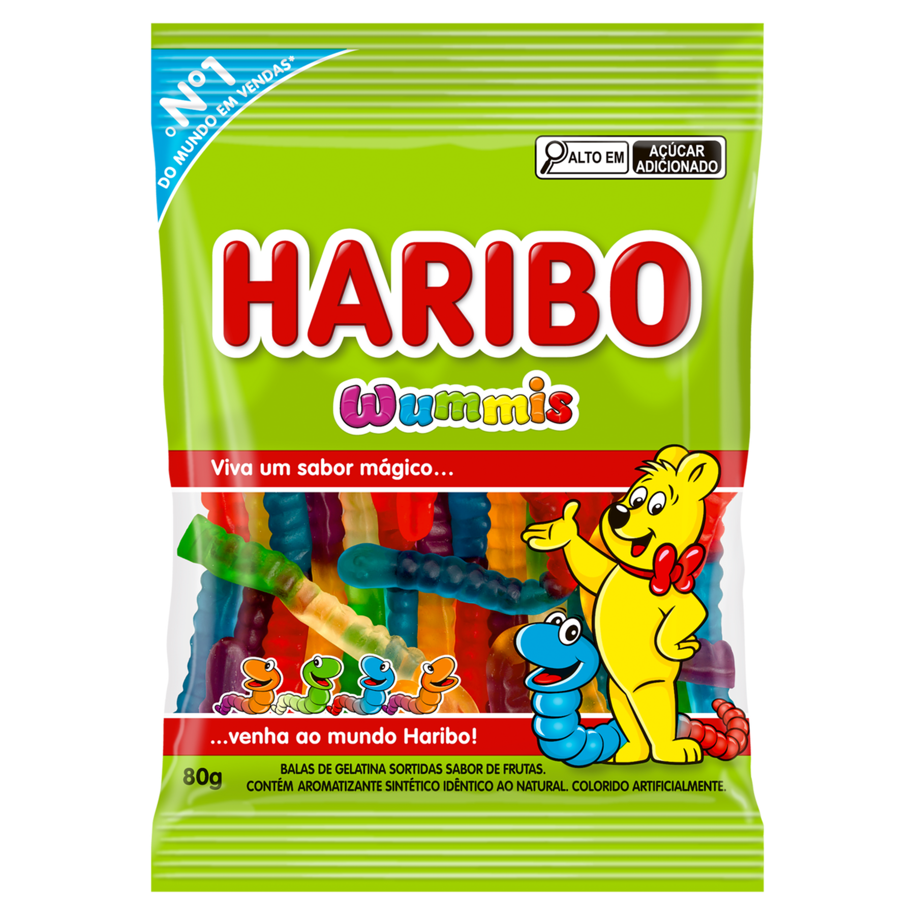 Bala de Gelatina Wummis Haribo Pacote 80g