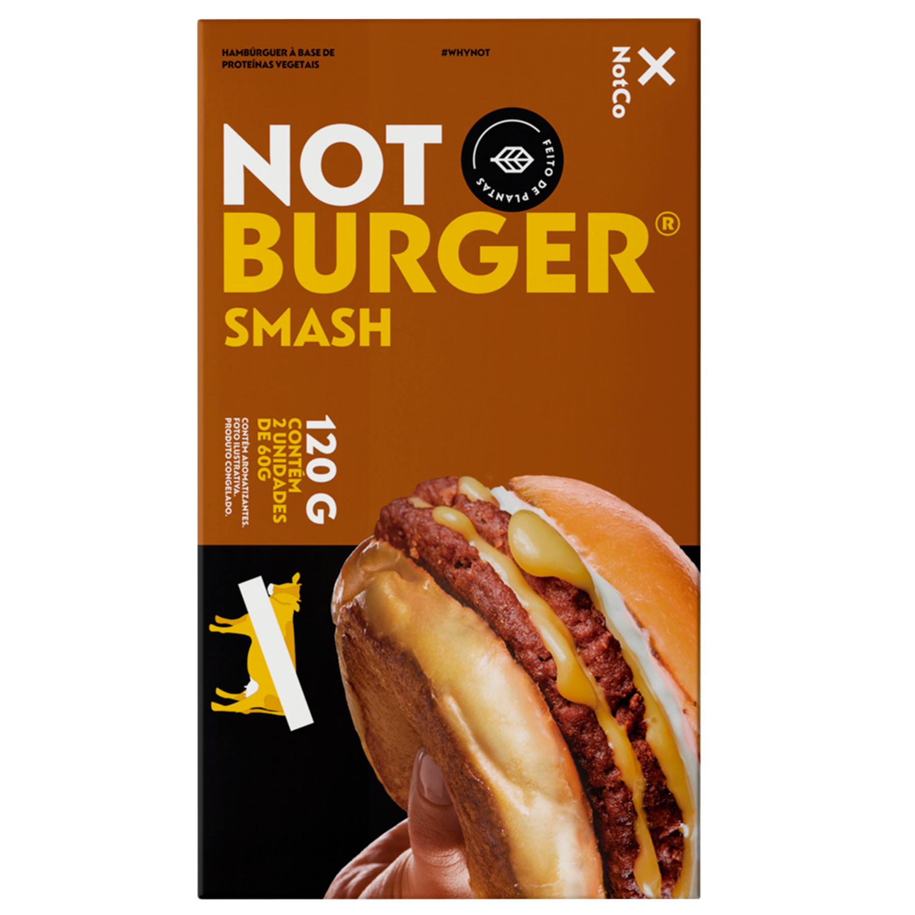 Hambúrguer Vegetal Not Burger Smash NotCo Caixa 120g C/2 Unidades
