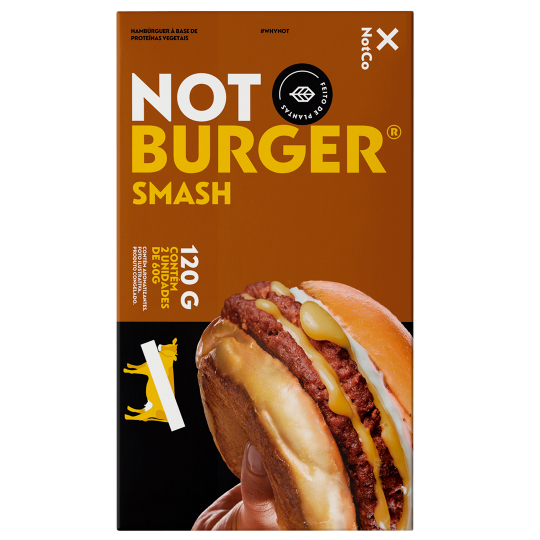 Hambúrguer Vegetal Not Burger Smash NotCo Caixa 120g C/2 Unidades