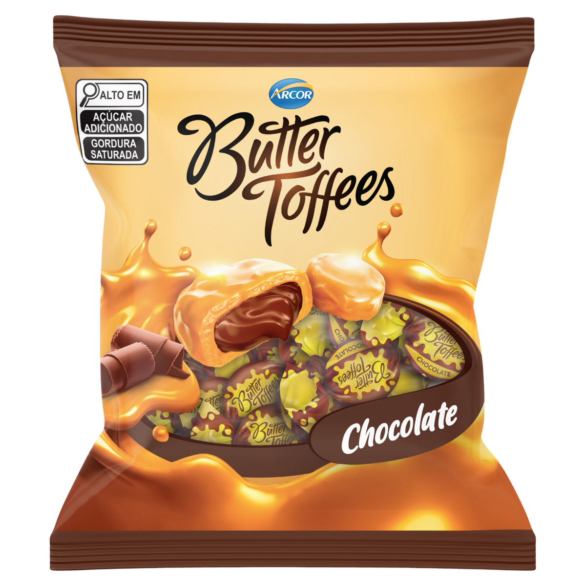 Bala Chocolate Butter Toffees Pacote 90g