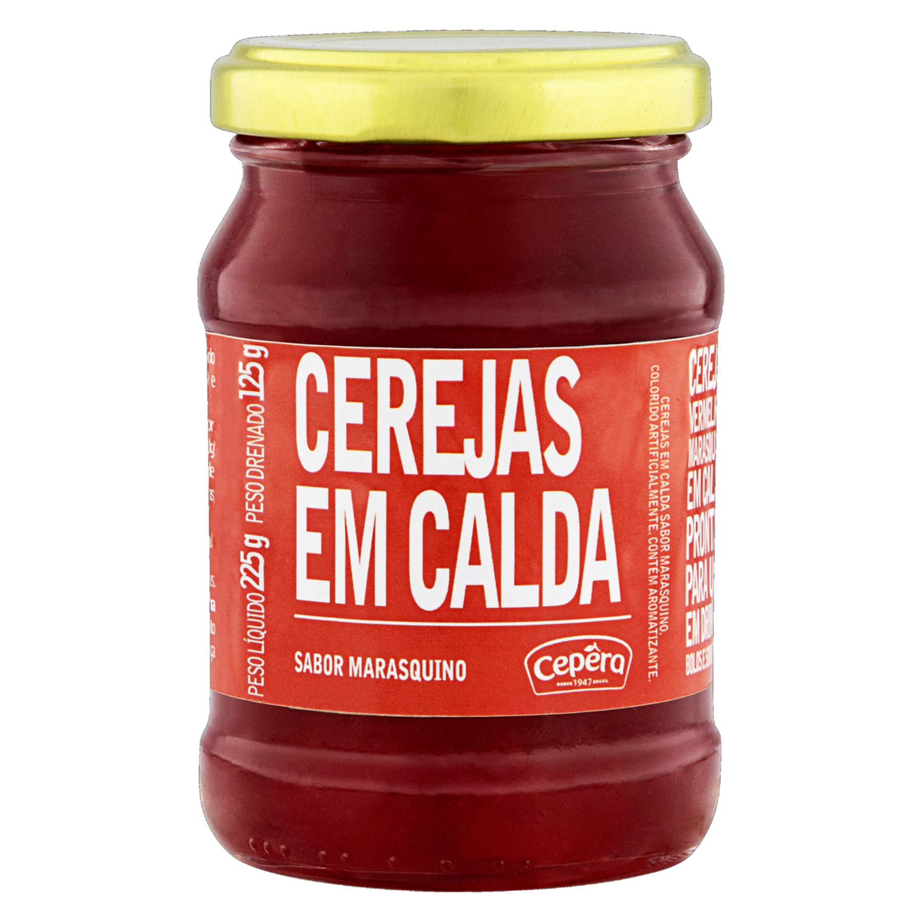 Cereja em Calda Marasquino Cepêra Vidro 125g