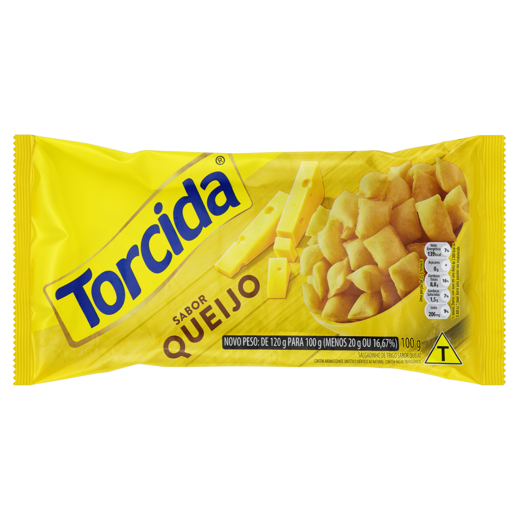 Salgadinho de Trigo Queijo Torcida Pacote 100g