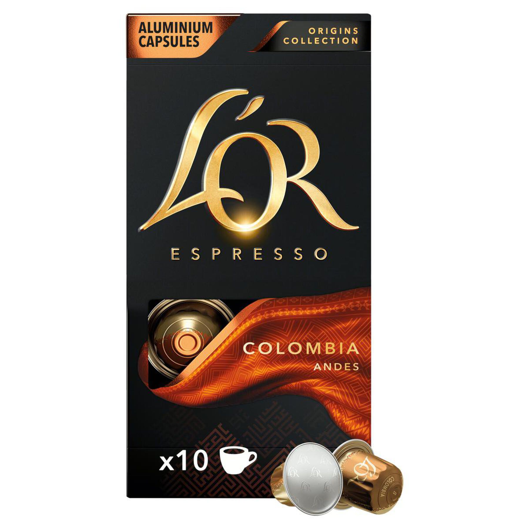 Café Espresso em Cápsula Colombia L'or Caixa 52g C/10 Unidades
