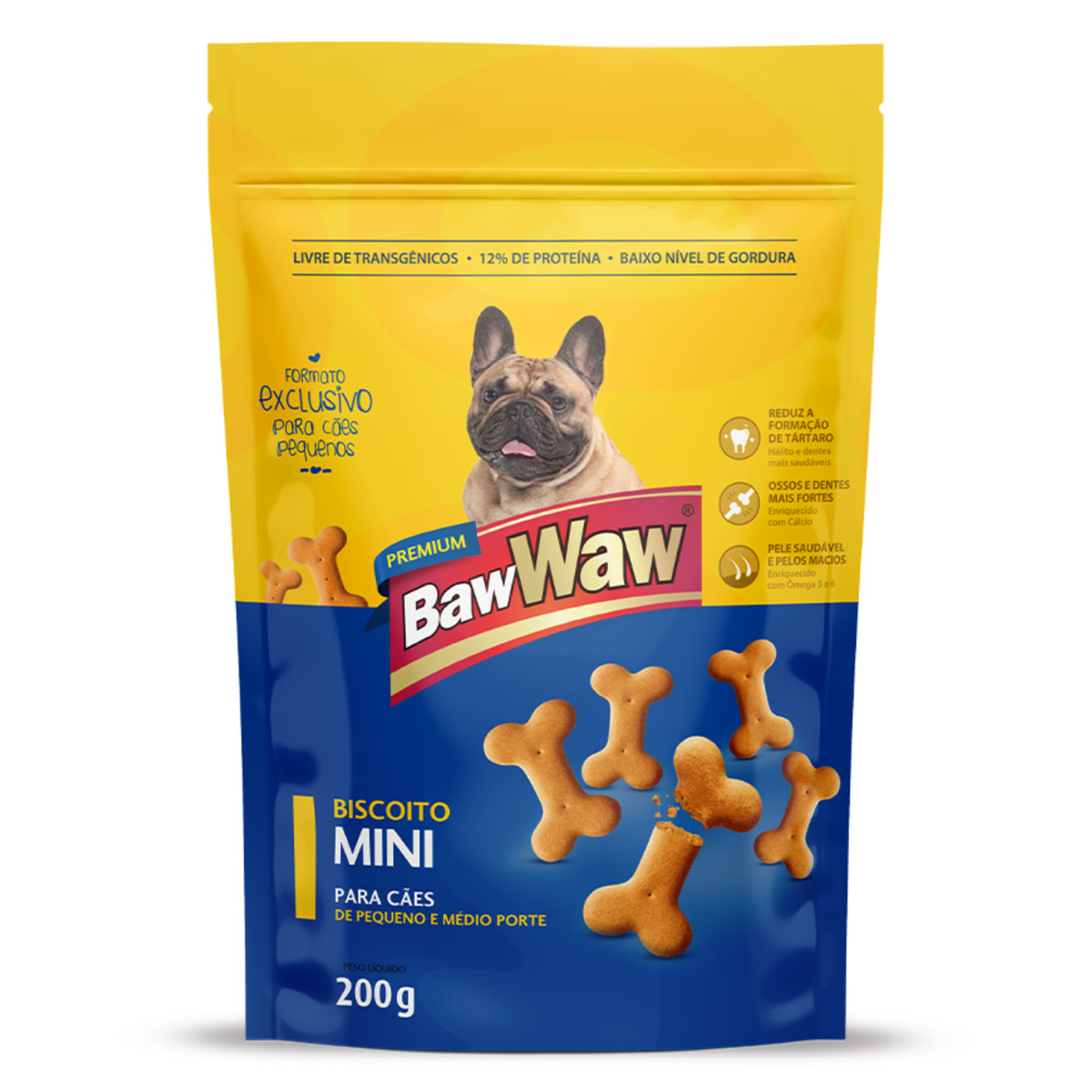 Biscoito Mini para Cães Baw Waw 200g