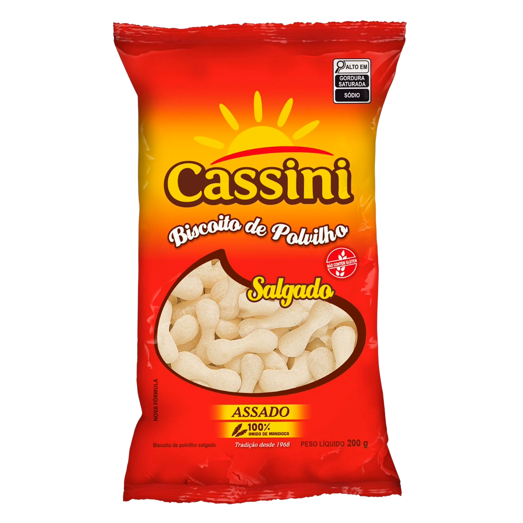 Biscoito Polvilho Salgado Cassini Pacote 200g
