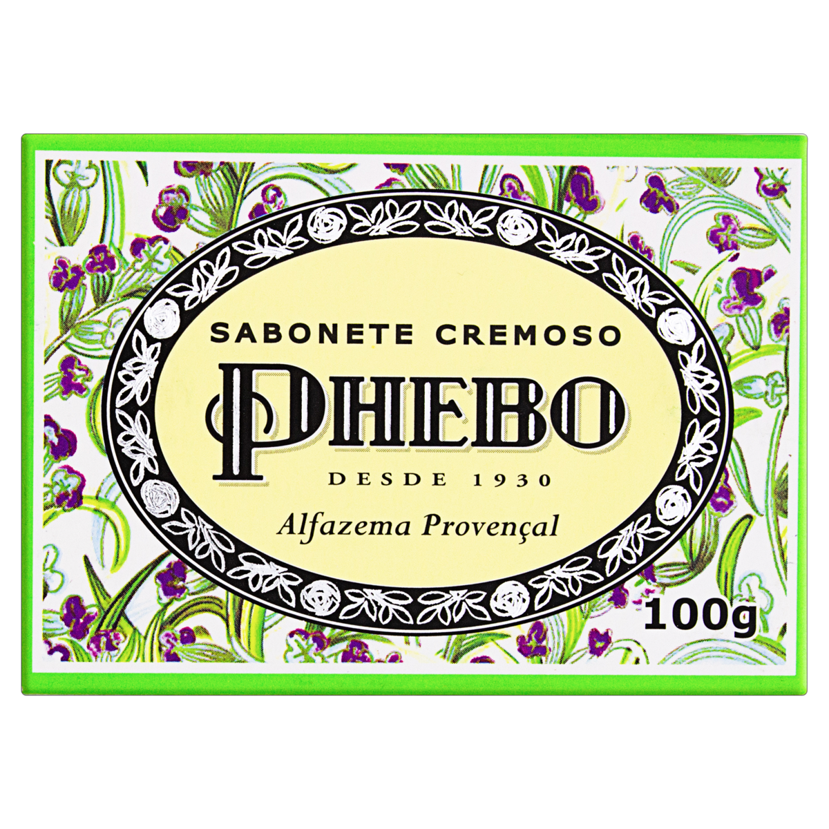 Sabonete em Barra Cremoso Alfazema Proven&ccedil;al Phebo Caixa 100g&nbsp;