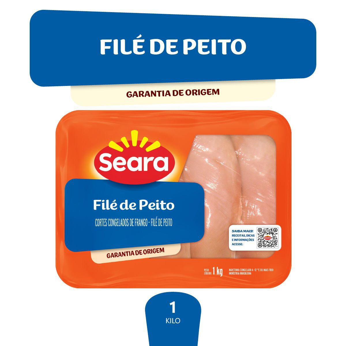 Fil&eacute; de Peito de Frango Seara 1kg