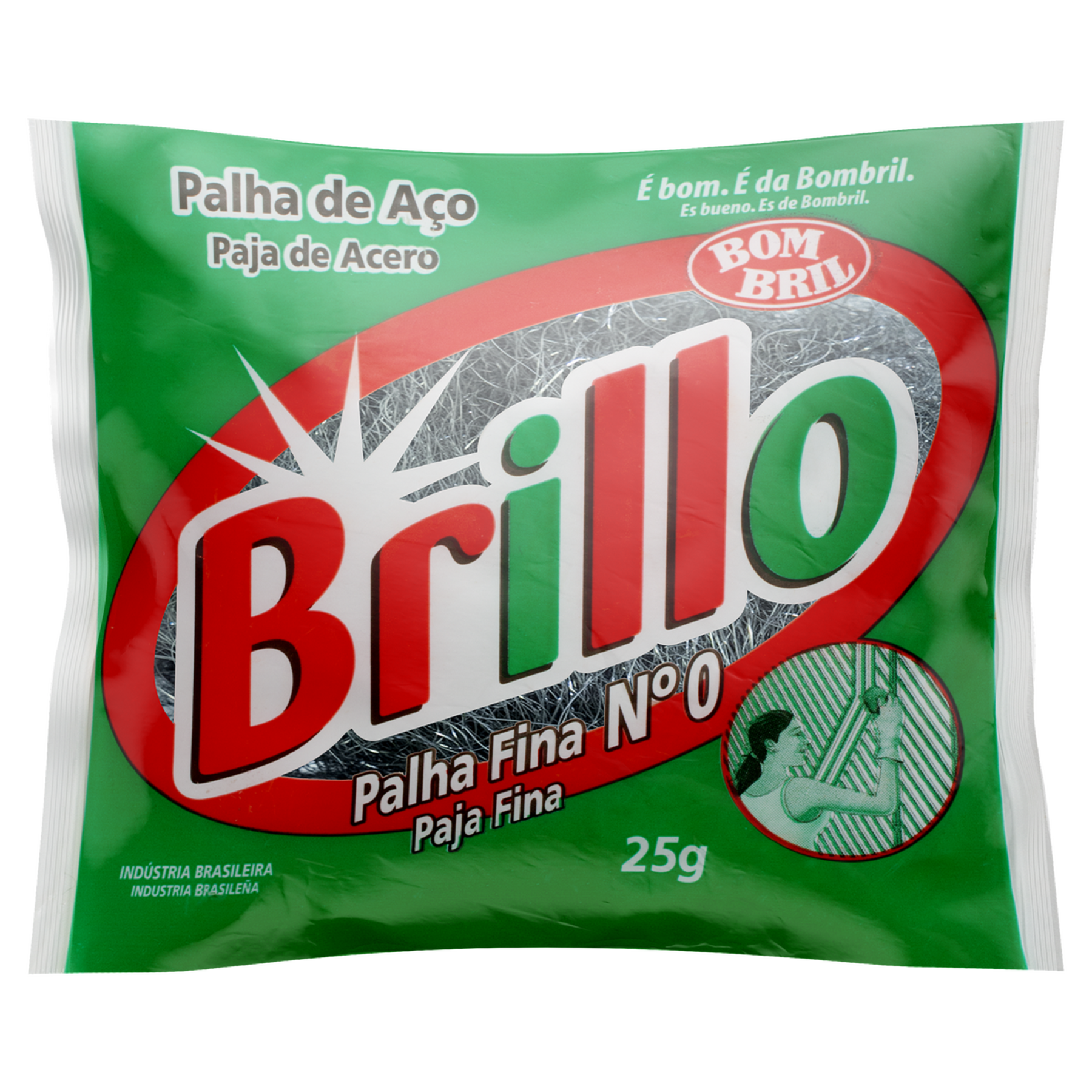 Esponja Aço Fina nº 0 Bom Bril Brillo 25g