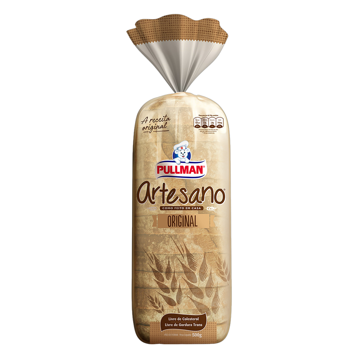 P&atilde;o de Forma Pullman Artesano Pacote 500g