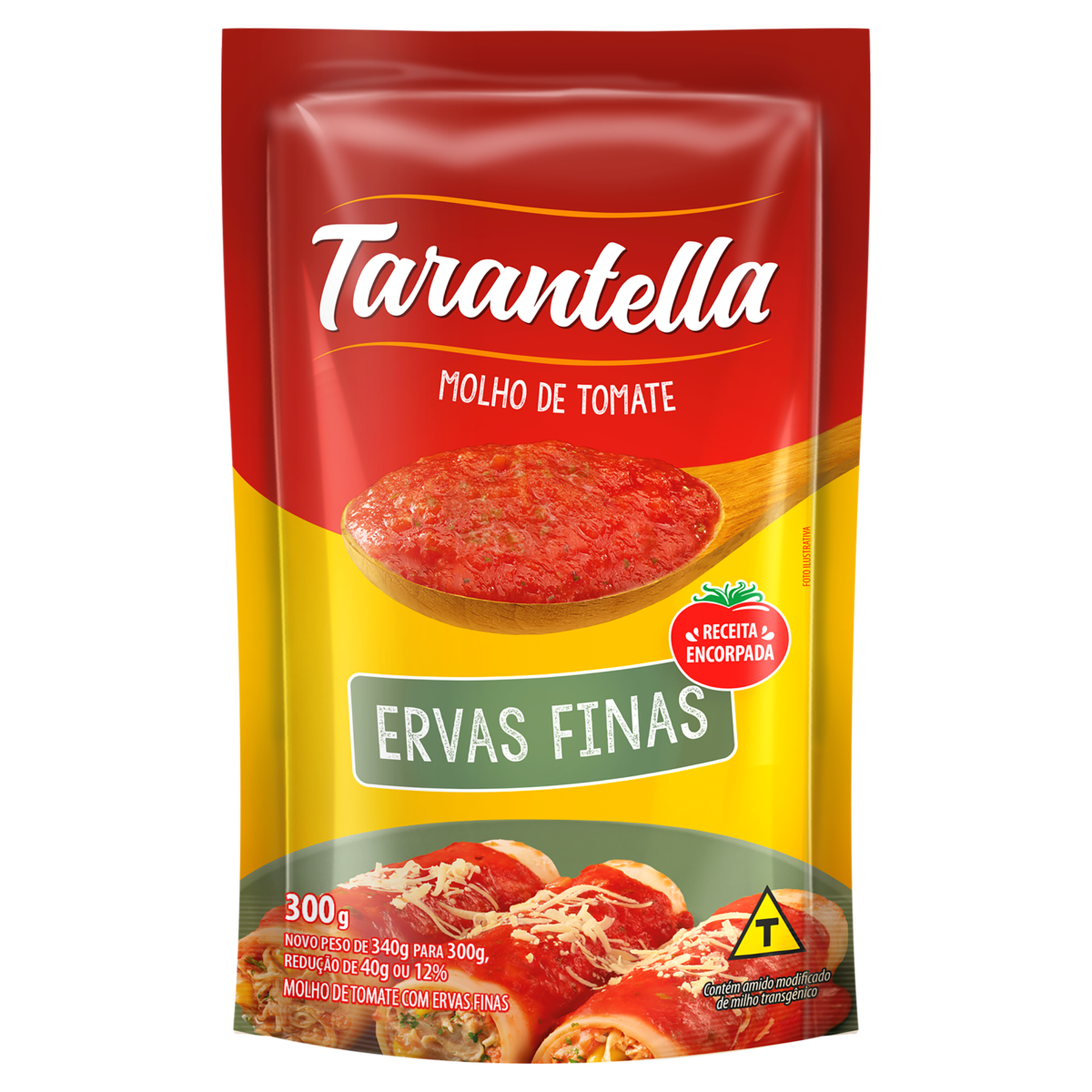 Molho de Tomate com Ervas Finas Tarantella Sachê 300g