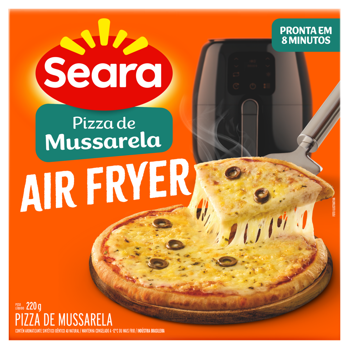 Pizza de Mussarela Air Fryer Seara Caixa 220g