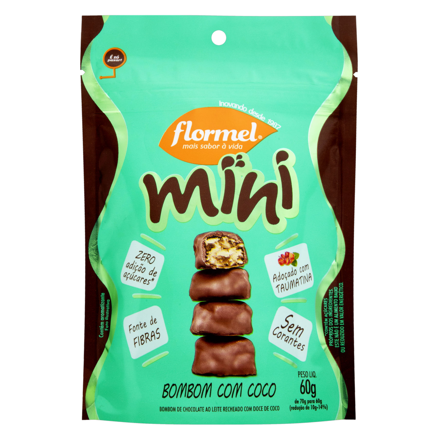 Mini Bombom com Coco Flormel Pouch 60g