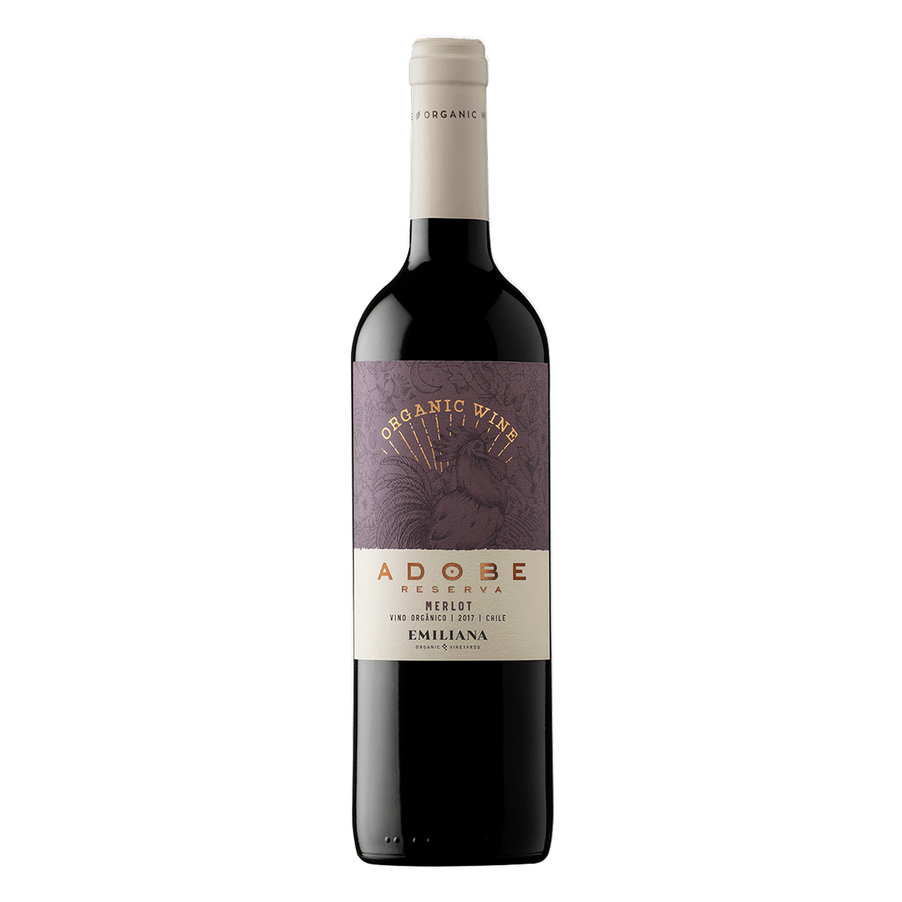 Vinho Tinto Merlot Reserva Adobe Organic Wine Garrafa 750ml