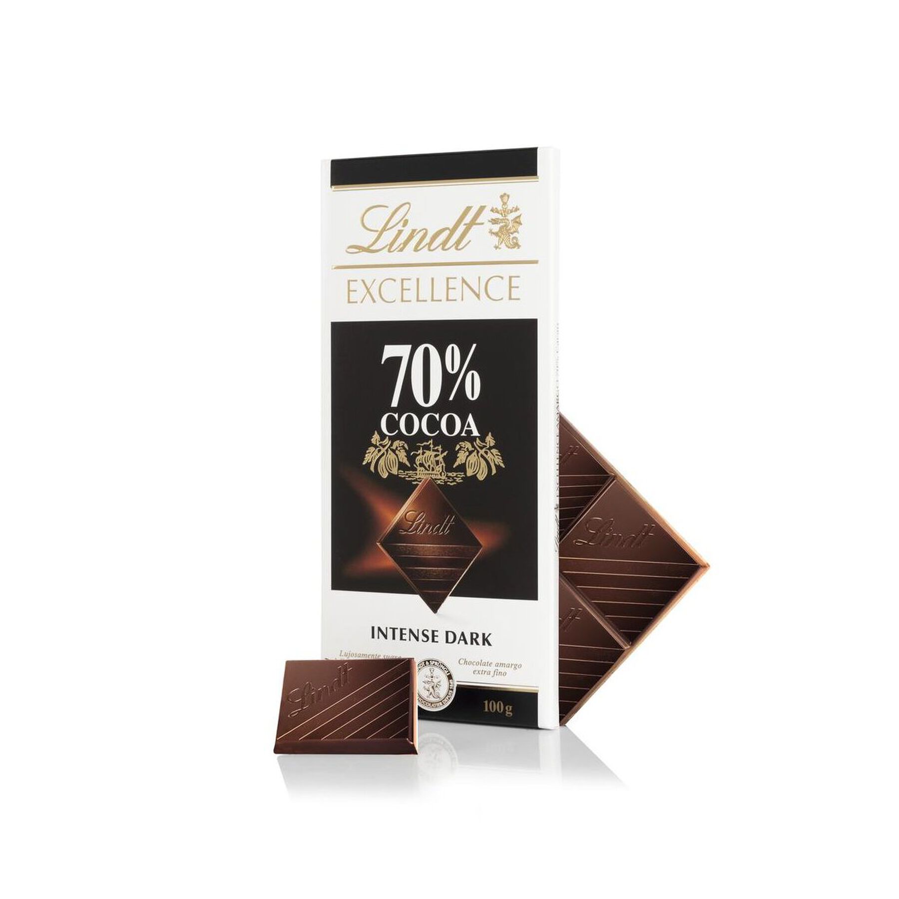 Chocolate Amargo 70% Cacau Lindt Excellence Caixa 100g&nbsp;