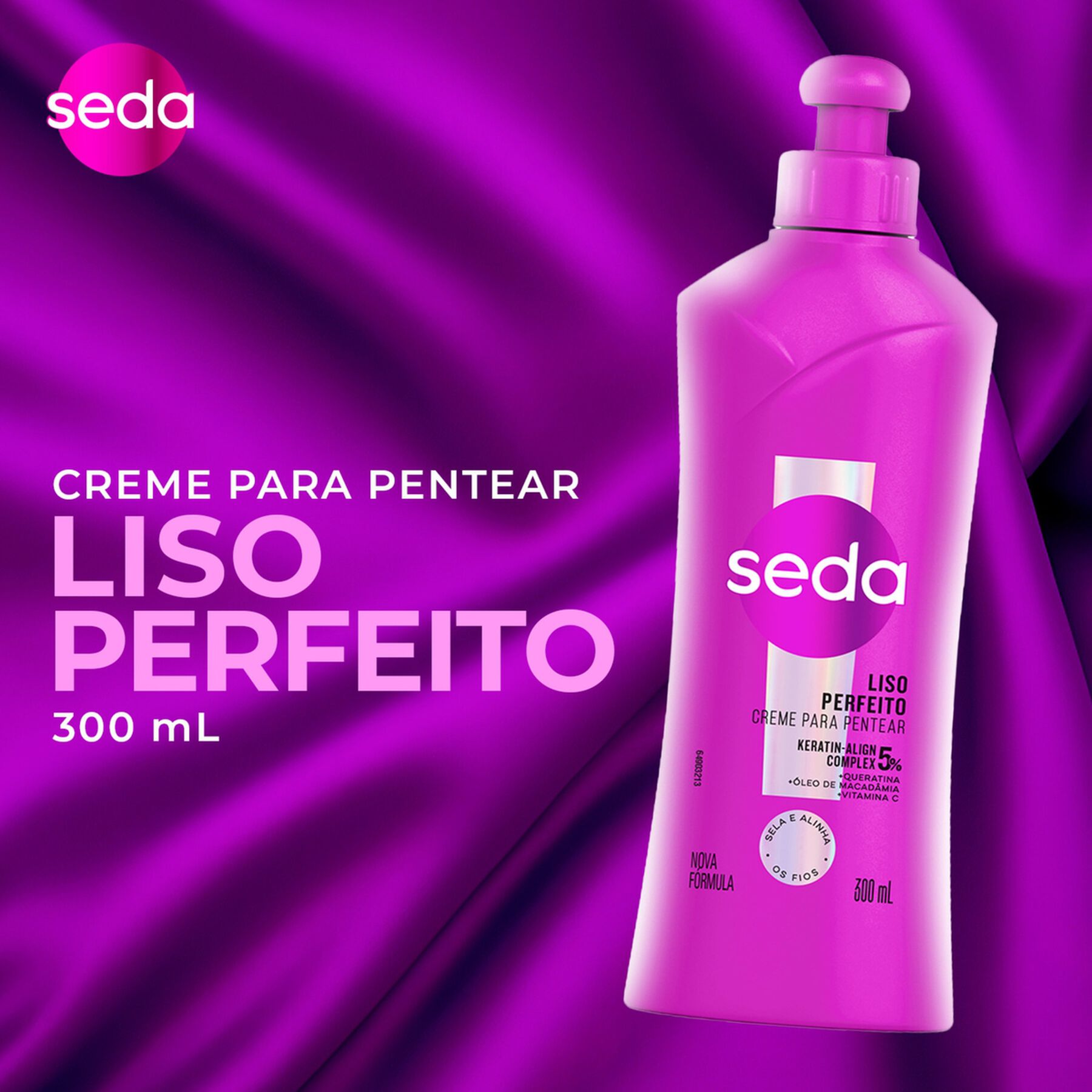 Creme para Pentear Liso Perfeito Seda Frasco 300ml