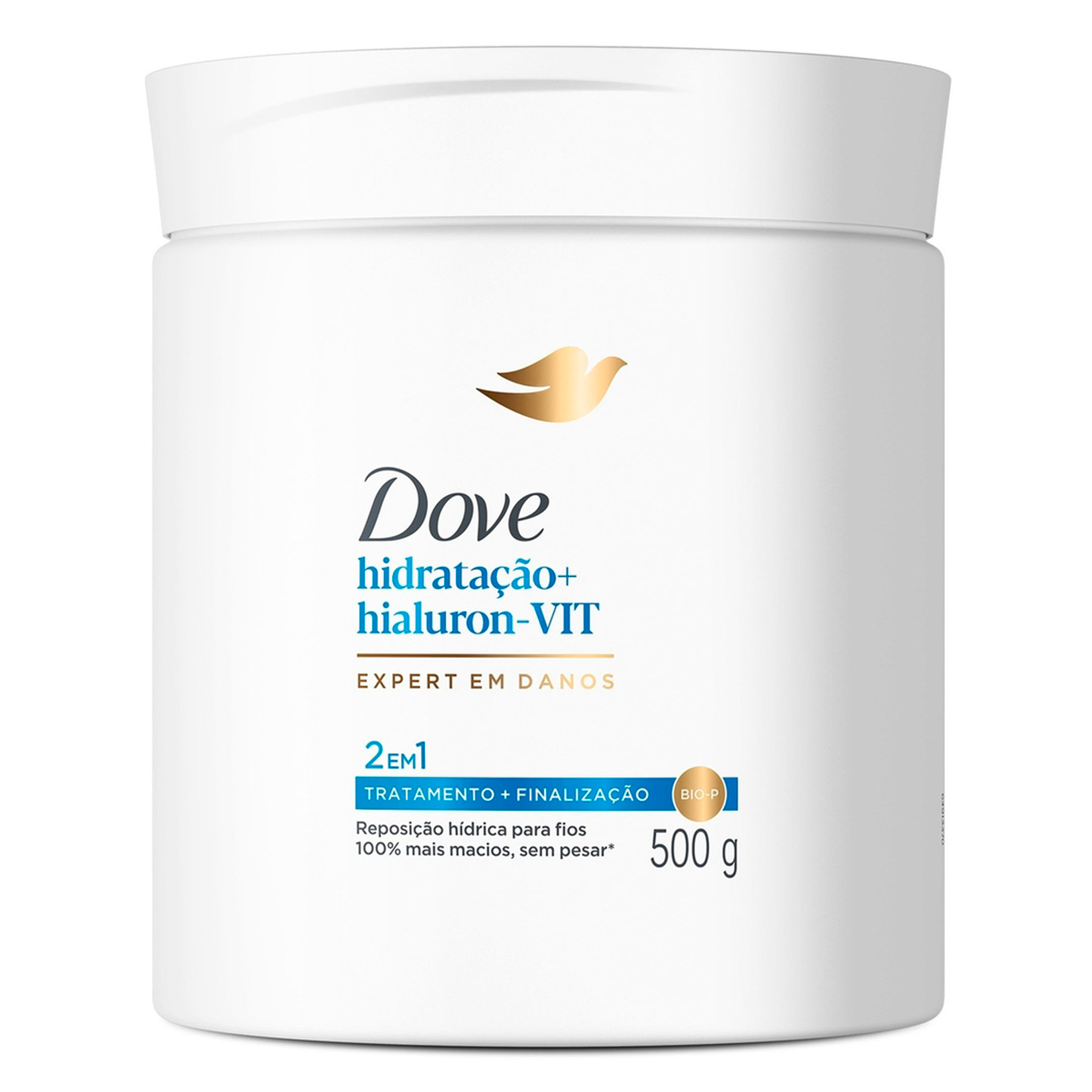 M&aacute;scara 2 em 1 Hidrata&ccedil;&atilde;o + Hialuron-VIT Dove Pote 500g