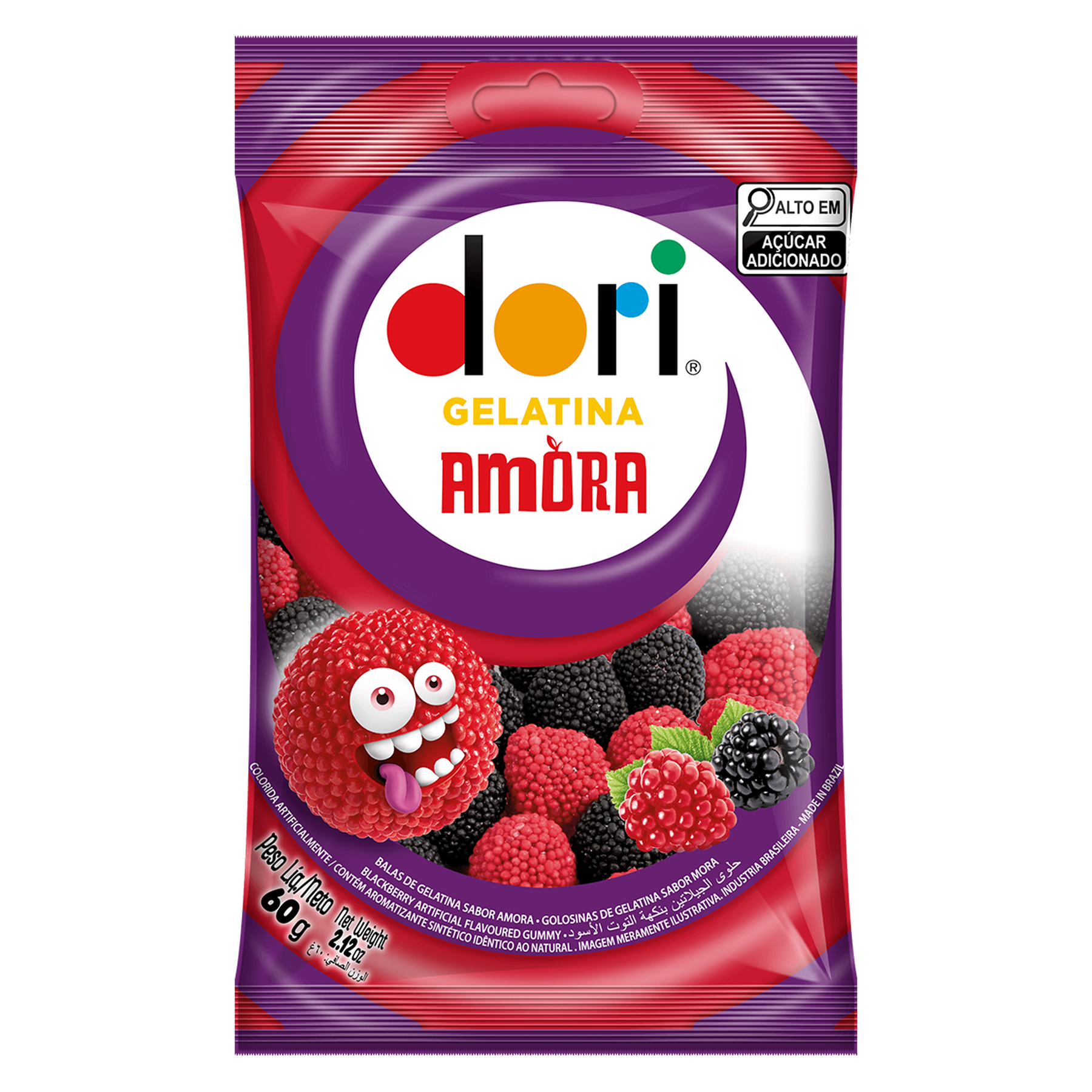 Bala de Gelatina Dori Amora Pacote 60g