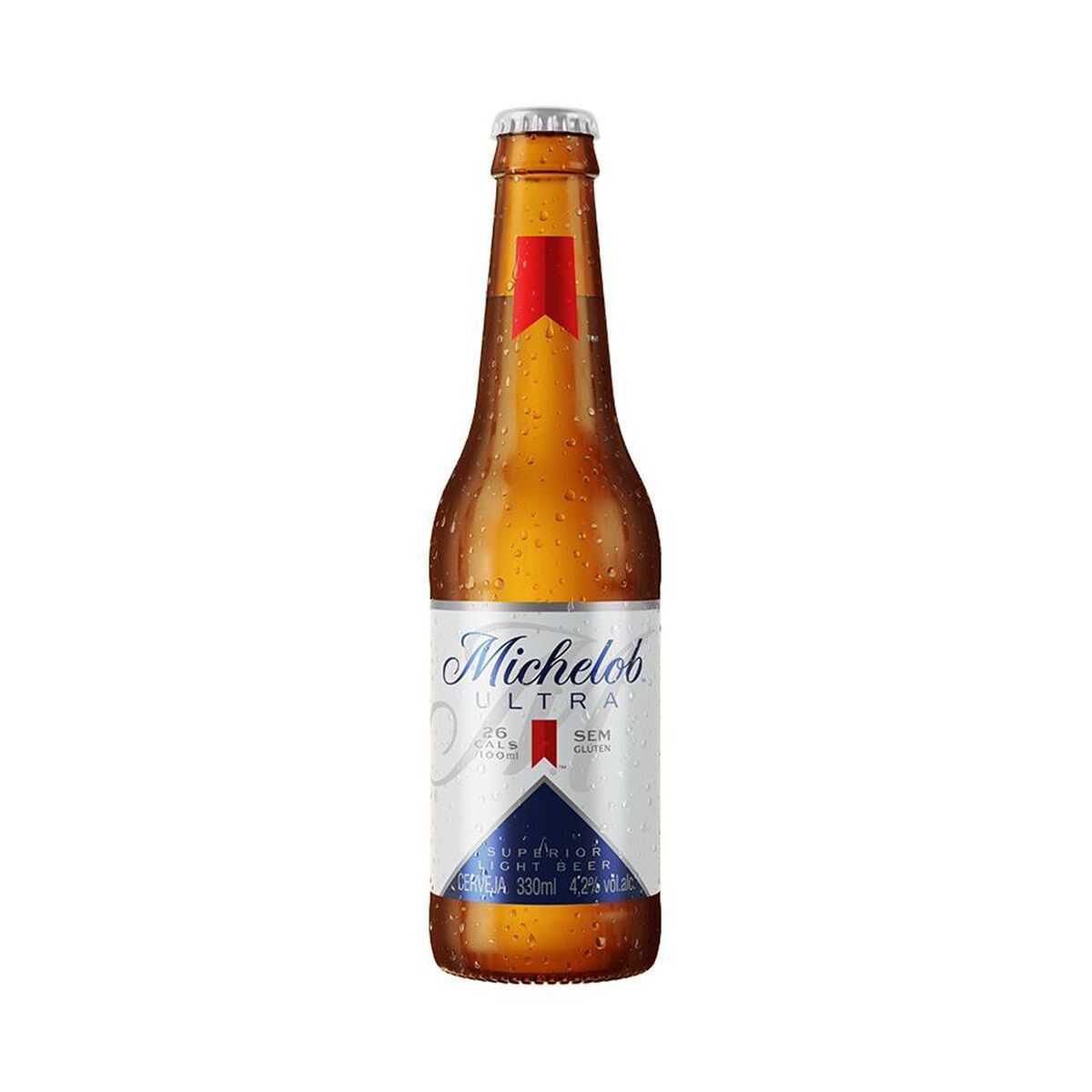 Cerveja Superior Light Ultra Sem Gl&uacute;ten Michelob Garrafa 330ml