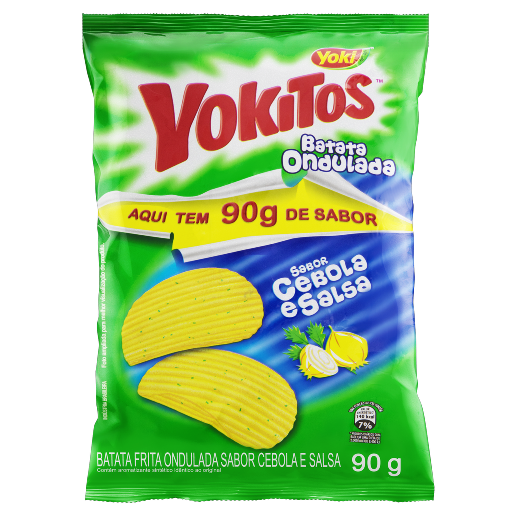 Batata Frita Ondulada Cebola e Salsa Yokitos Yoki Pacote 90g
