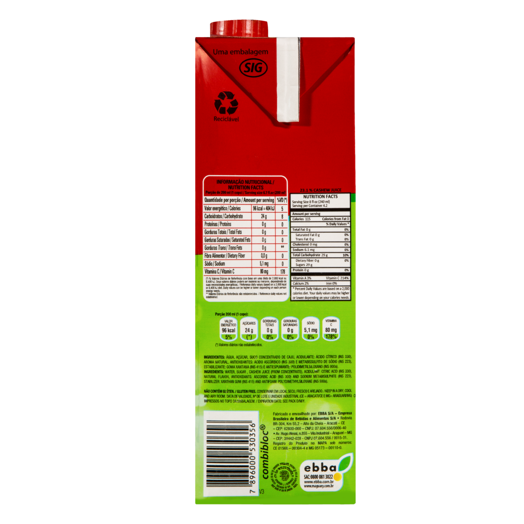 Néctar Caju Maguary Caixa 1l