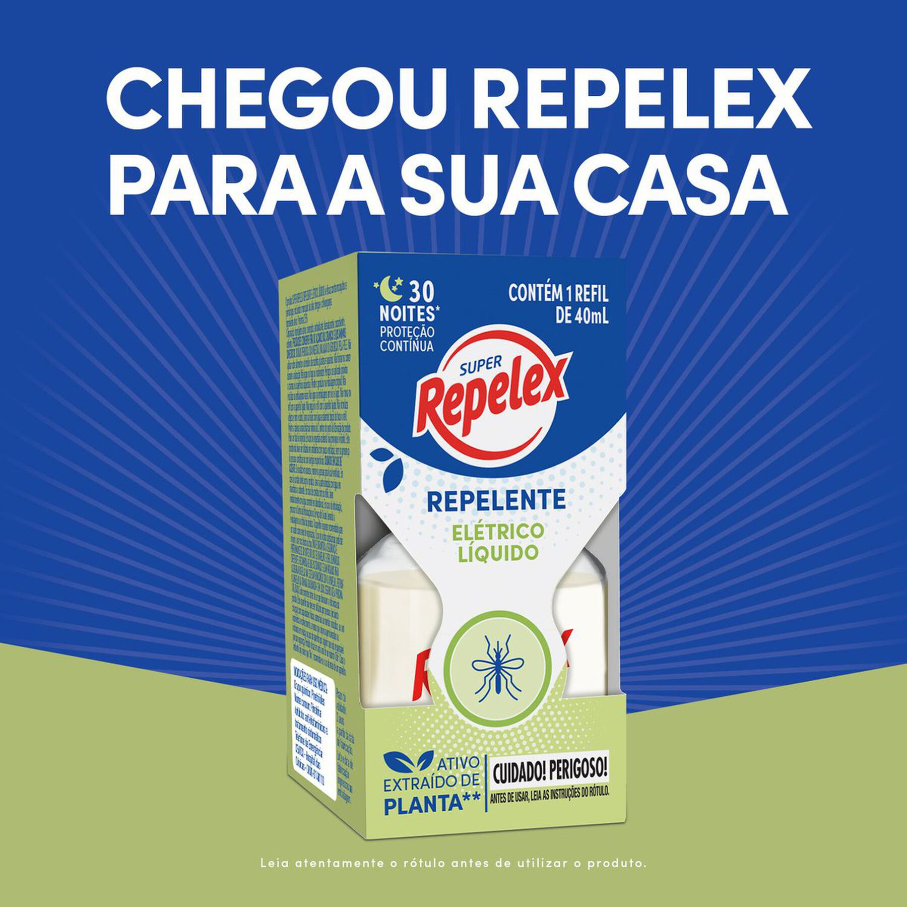 Repelente L&iacute;quido El&eacute;trico 30 Noites Repelex Caixa 40ml Refil