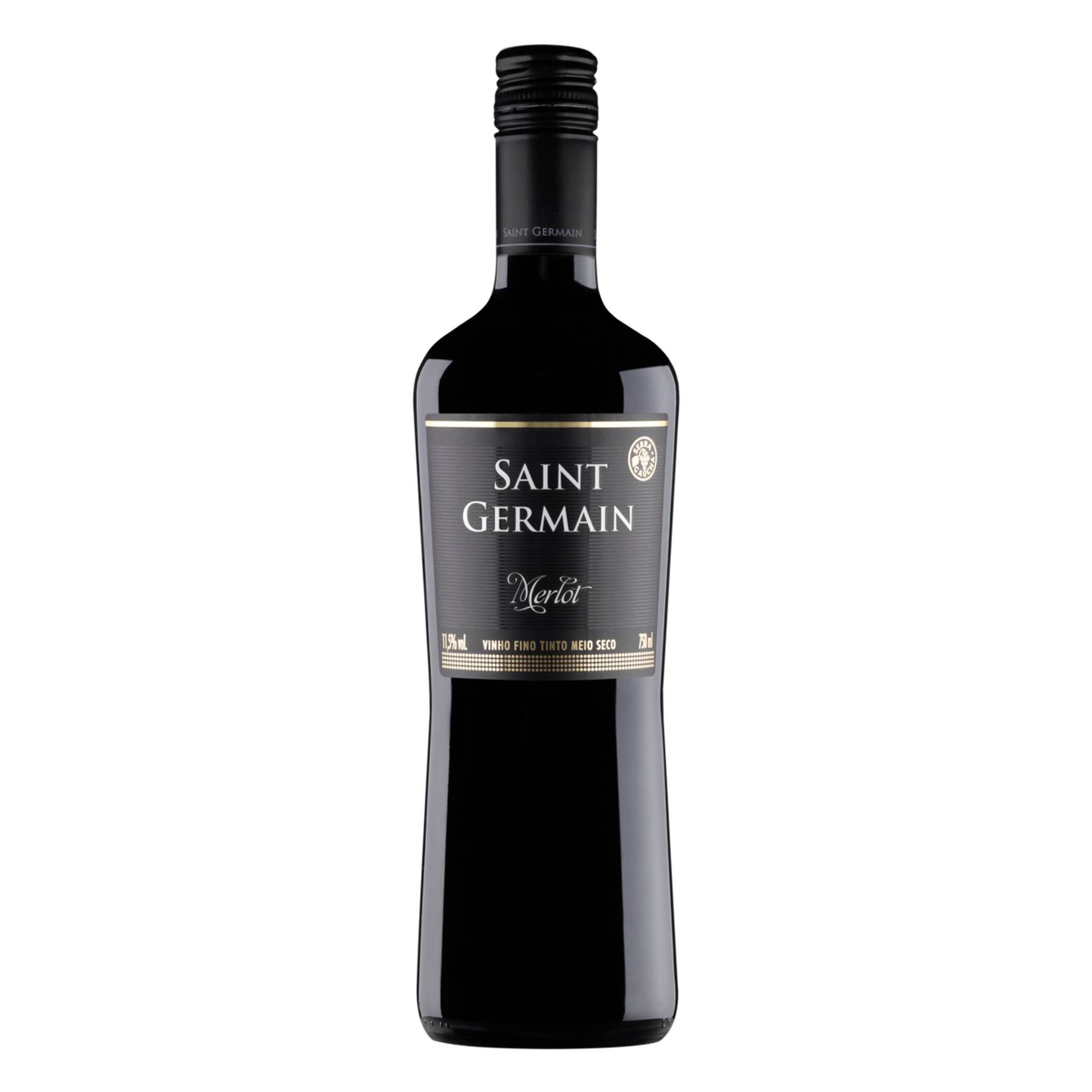 Vinho Brasileiro Tinto Meio Seco Saint Germain Merlot Serra Gaúcha Garrafa 750ml