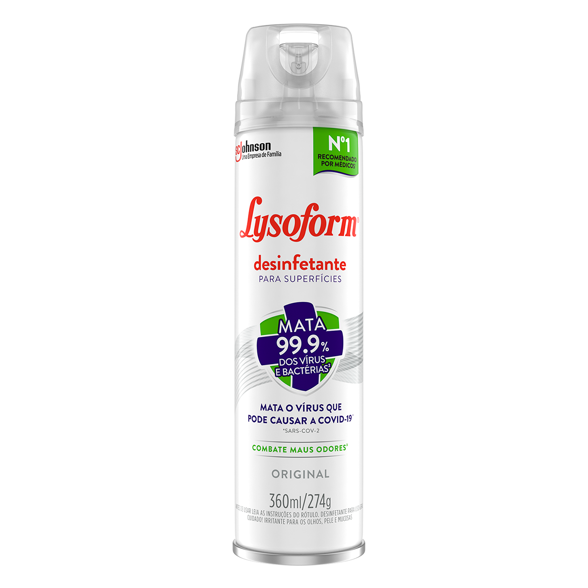 Desinfetante Superf&iacute;cies Spray Original Lysoform Frasco 360ml